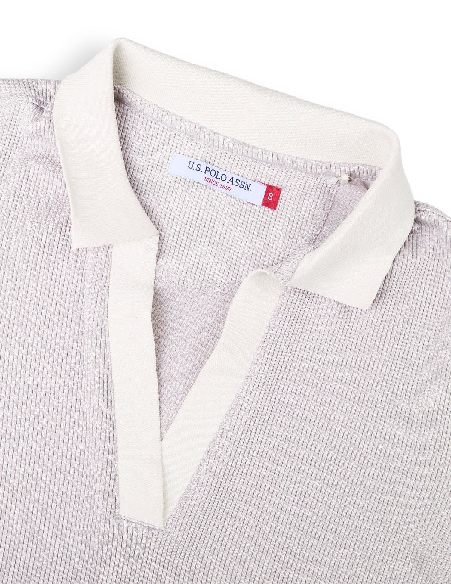 Self Design Vertical Striped Regular Fit Polo Shirt Grey - U.S. Polo Assn. India | Large