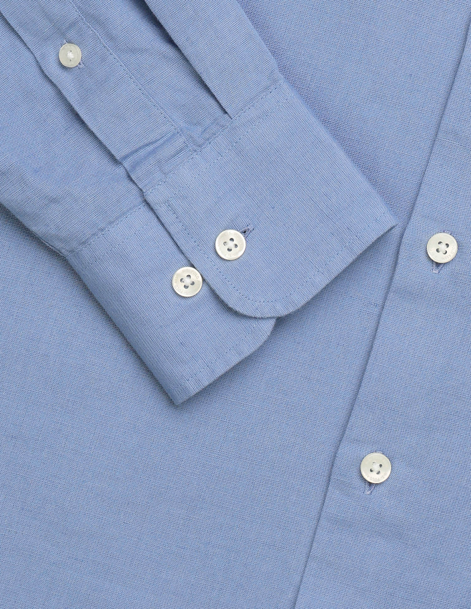 Solid Tailored Fit Shirt Blue - U.S. Polo Assn. India | Large