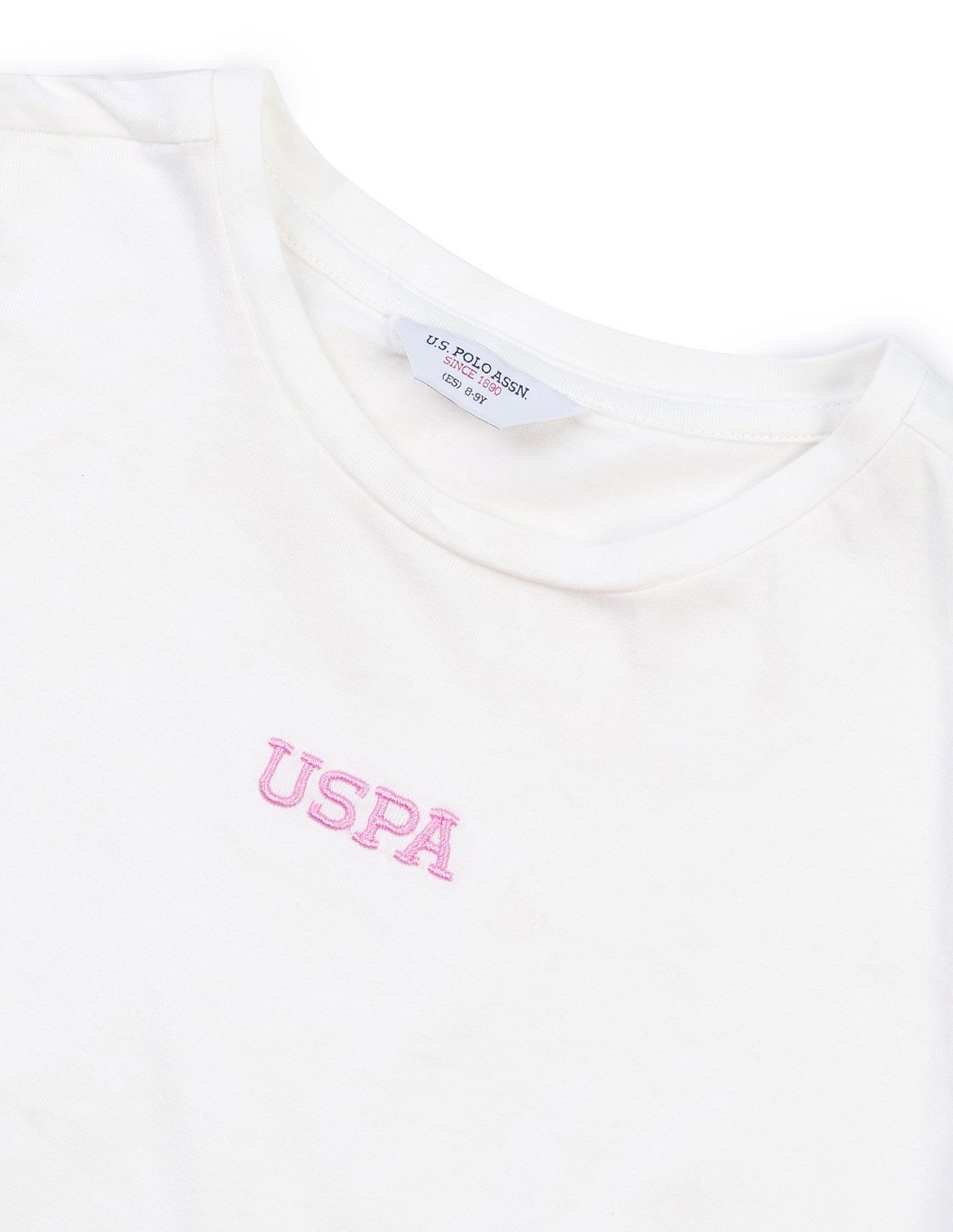 Girls Regular Fit T-Shirt White - U.S. POLO ASSN. | Large