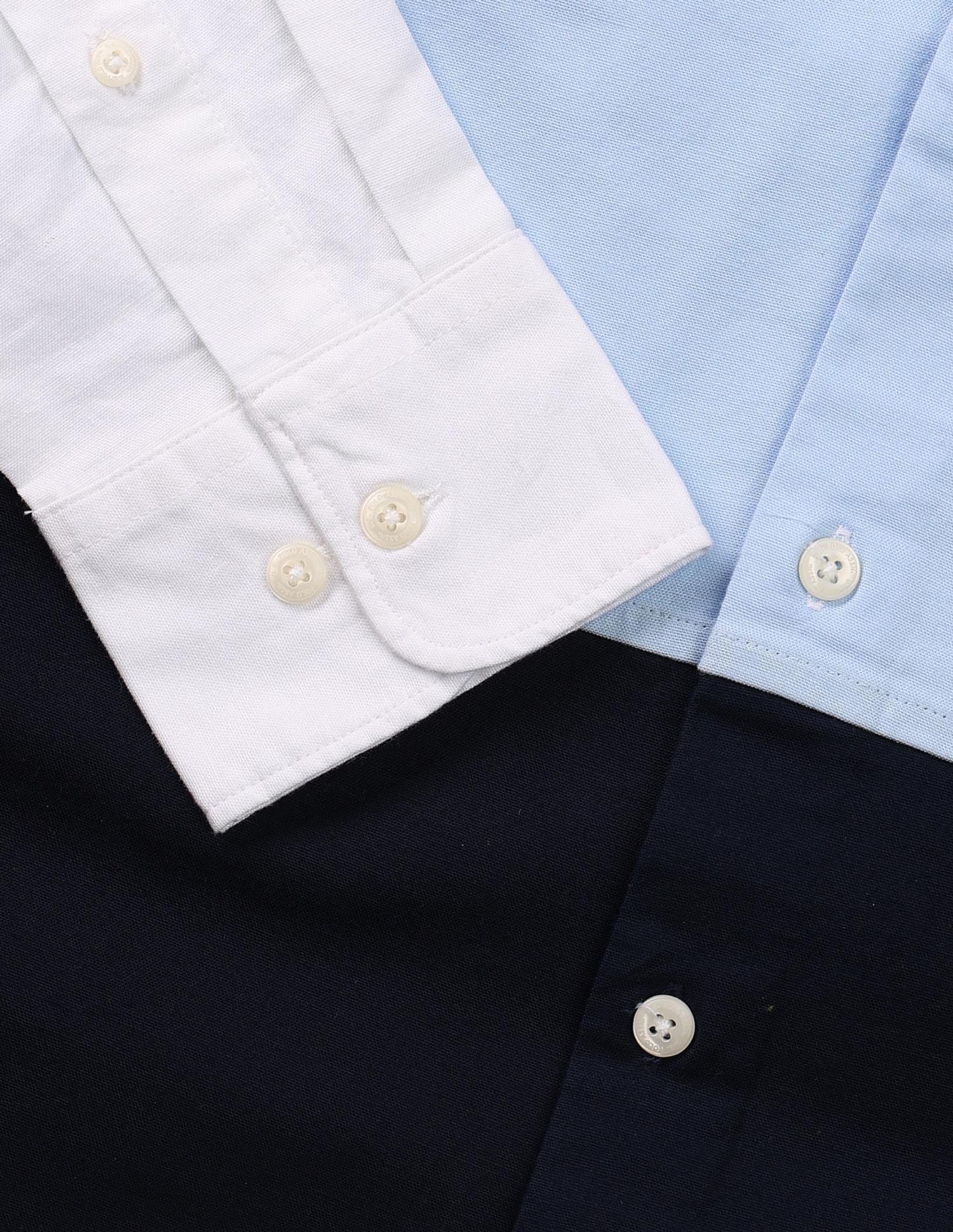 Colour Block Oxford Shirt Navy and White - U.S. POLO ASSN. | Large