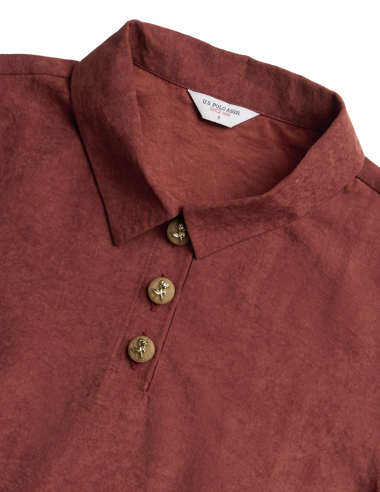 Textured Polo Collar Mini Dress Purple - U.S. POLO ASSN. | Large