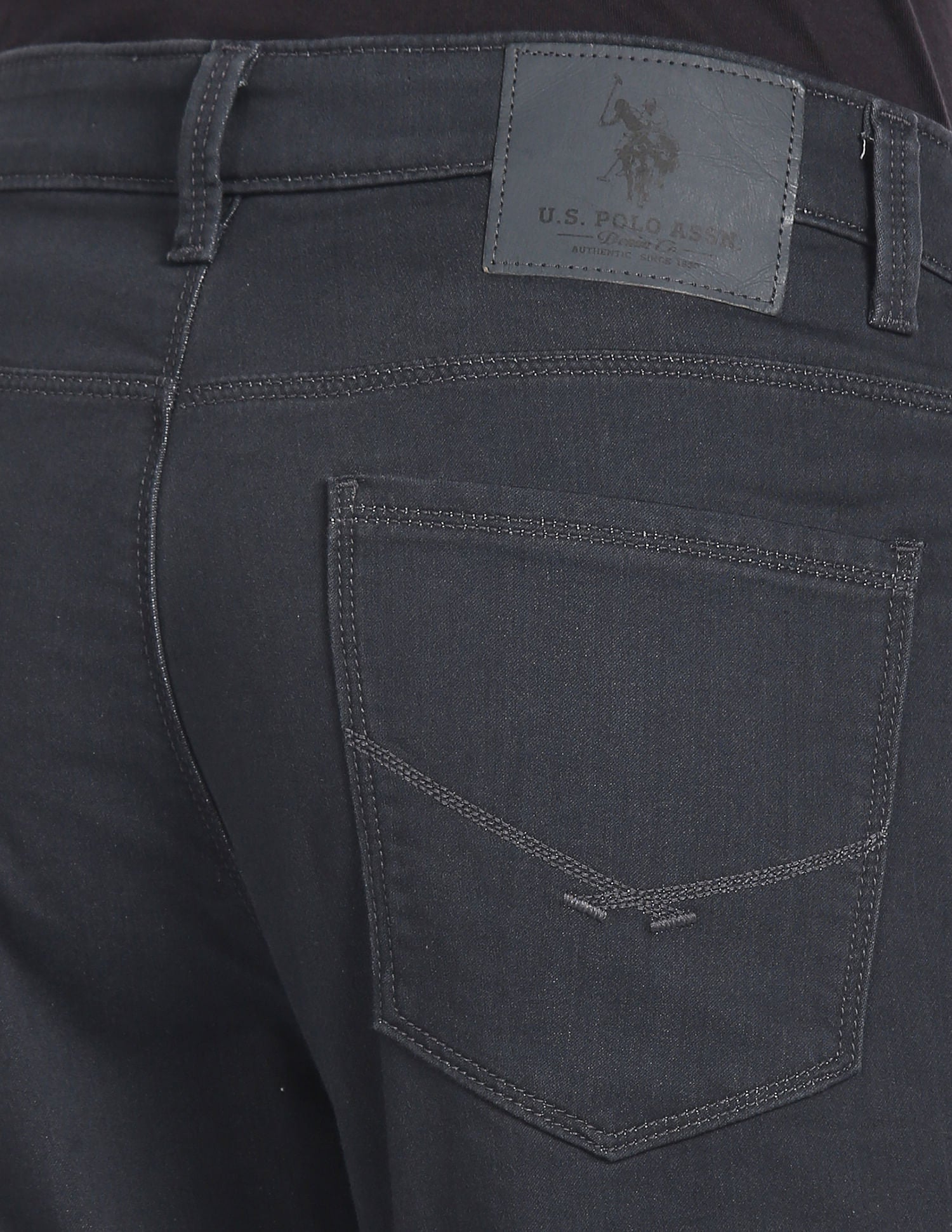 Rinsed Slim Tapered Fit Jeans Dark Grey - U.S. POLO ASSN. | Large