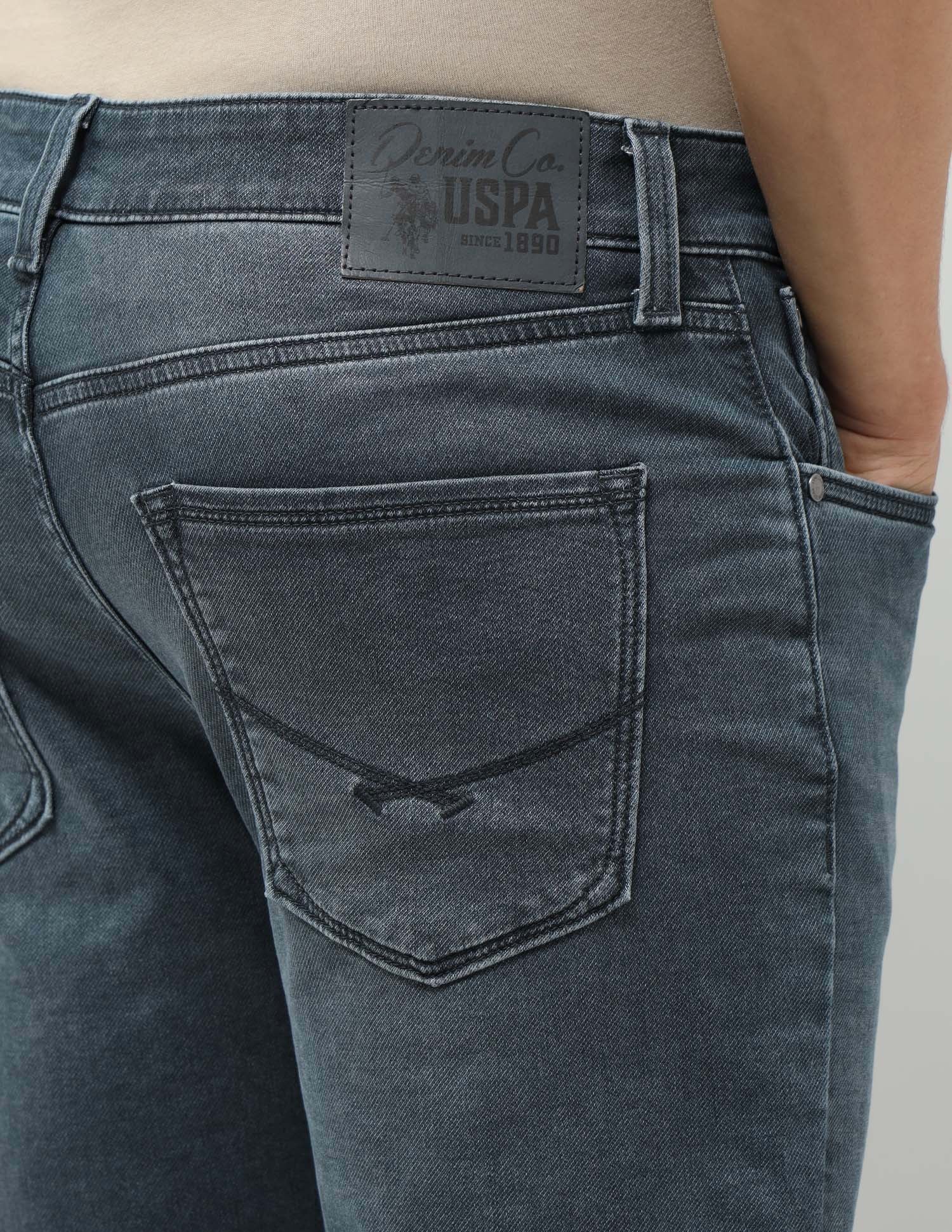 Harold Slim Straight Fit Blue Jeans Blue - U.S. POLO ASSN. | Large