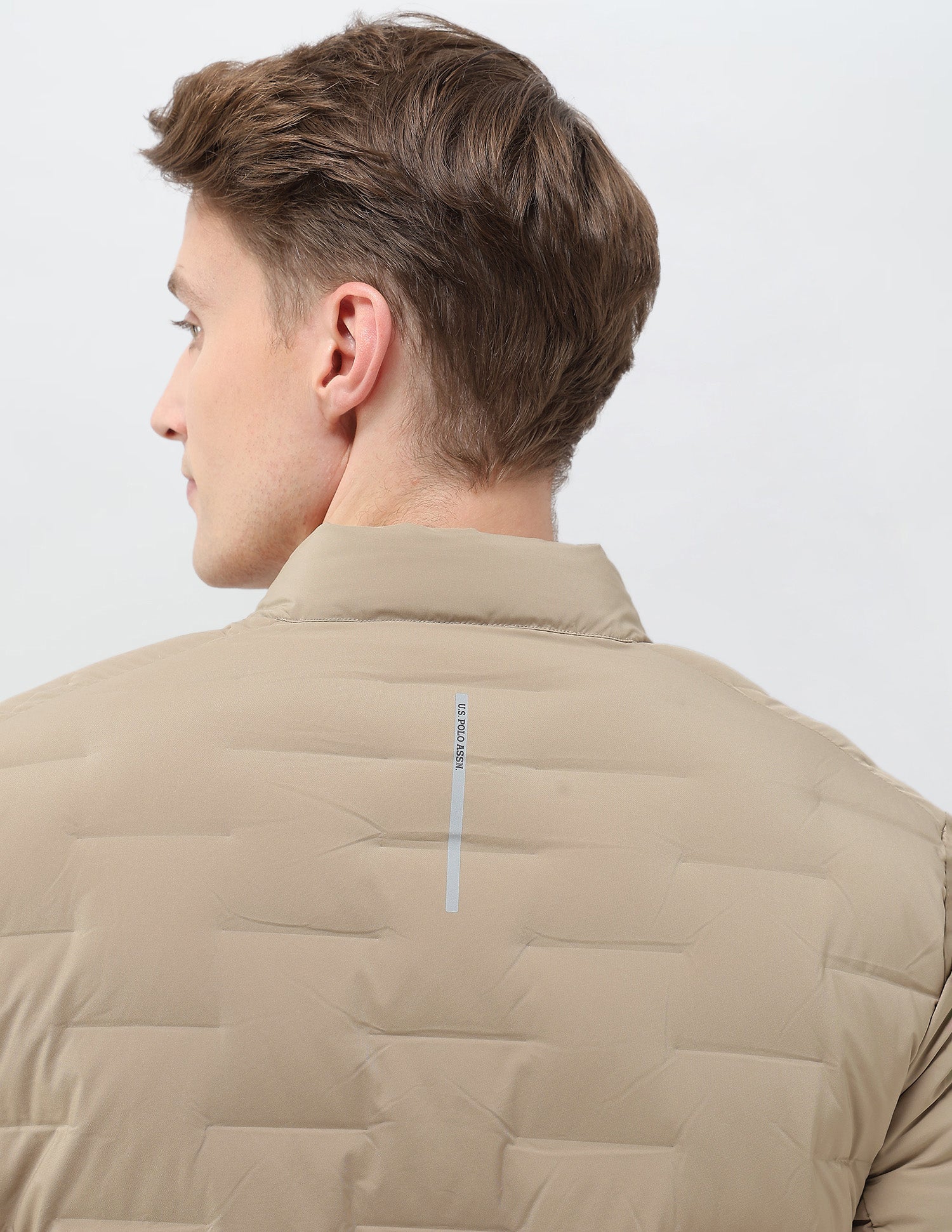 Mock Collar Regular Fit Smartheat Jacket Camel - U.S. POLO ASSN. | Large