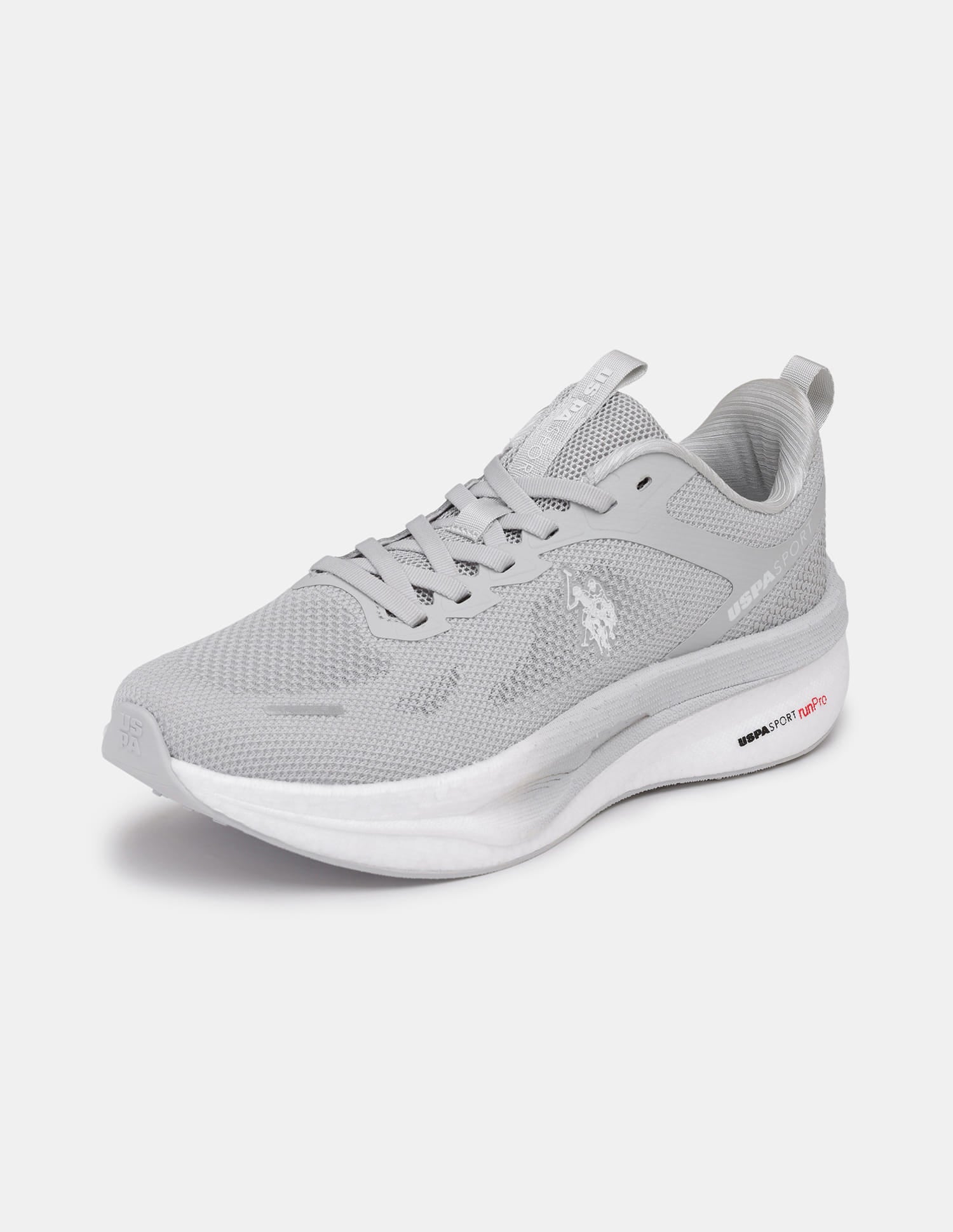 Men Werner USPA Sport Runpro Running Shoes Light Grey - U.S. Polo Assn. India | Large