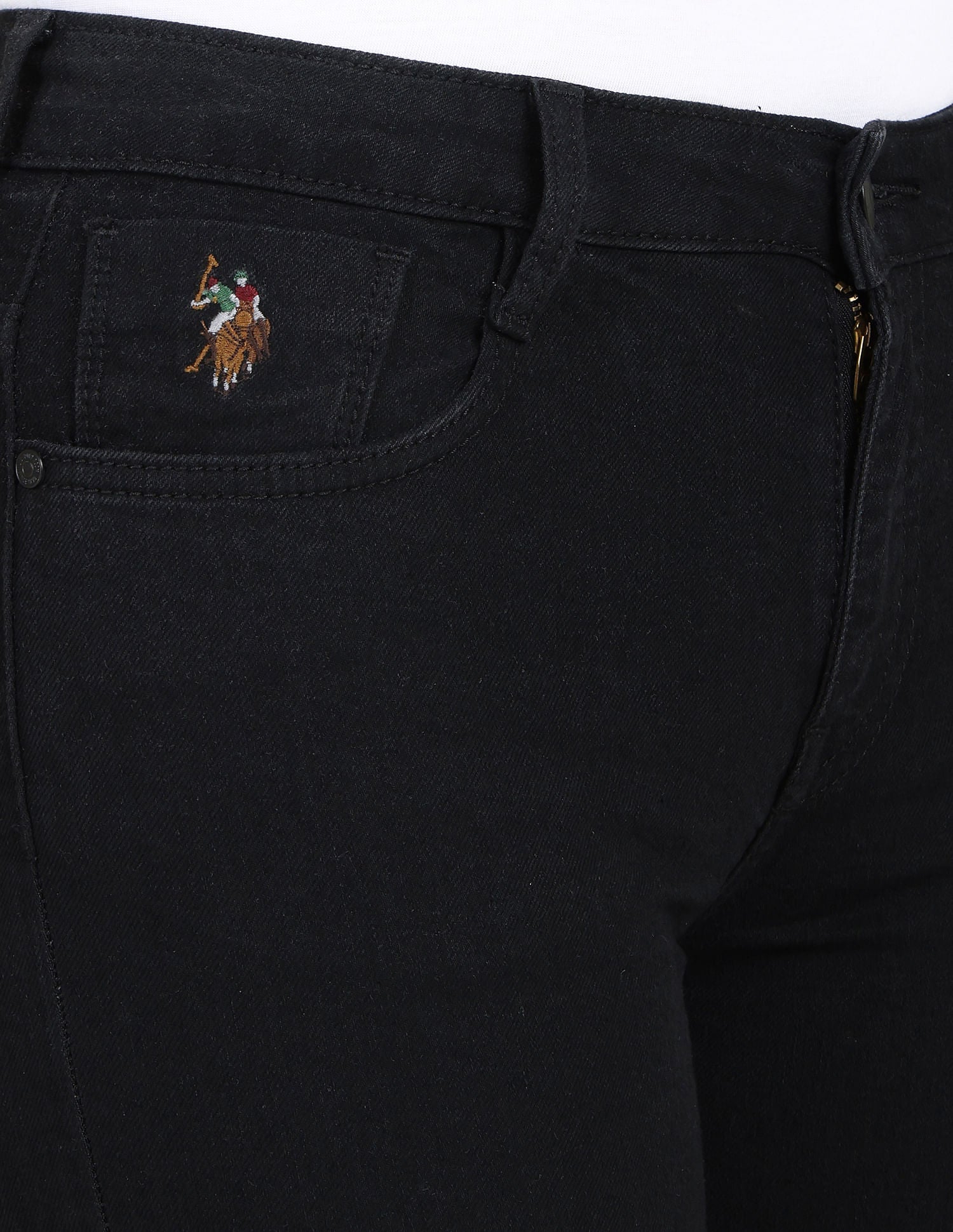 Mid Rise Bootcut Fit Jeans Black - U.S. POLO ASSN. | Large