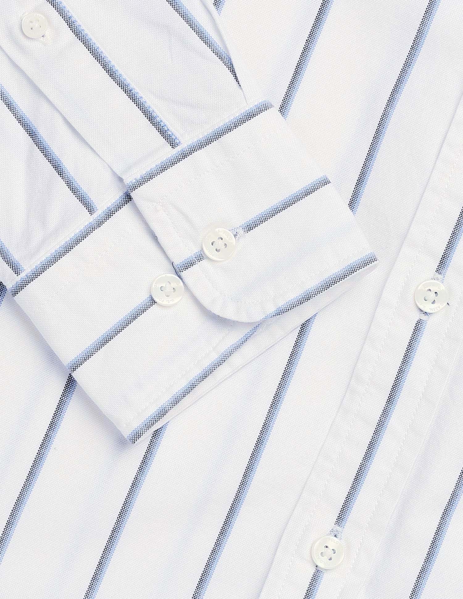 Vertical Striped Tailored Fit Shirt Blue - U.S. POLO ASSN. | Large