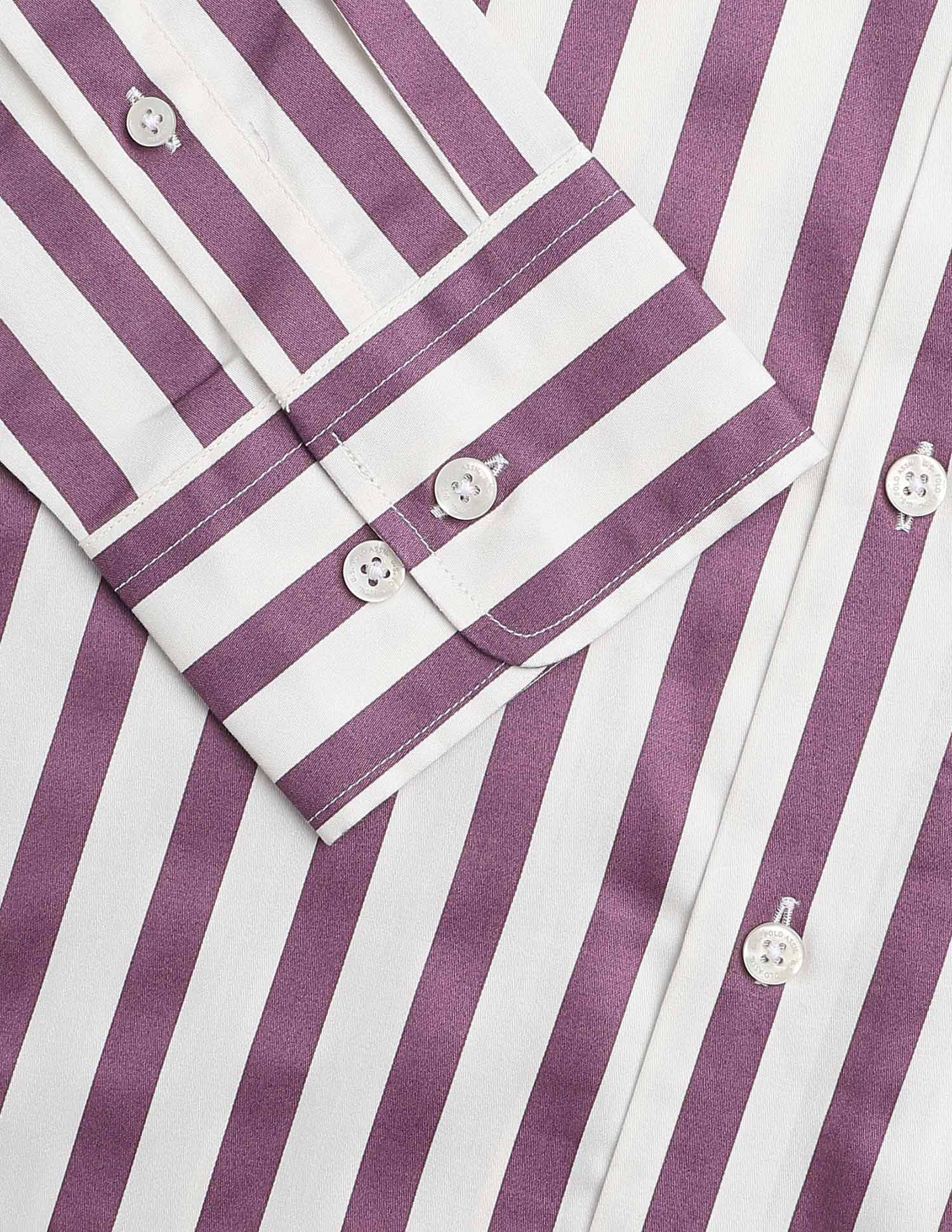 Satin Tailored Fit Shirt Purple - U.S. POLO ASSN. | Large