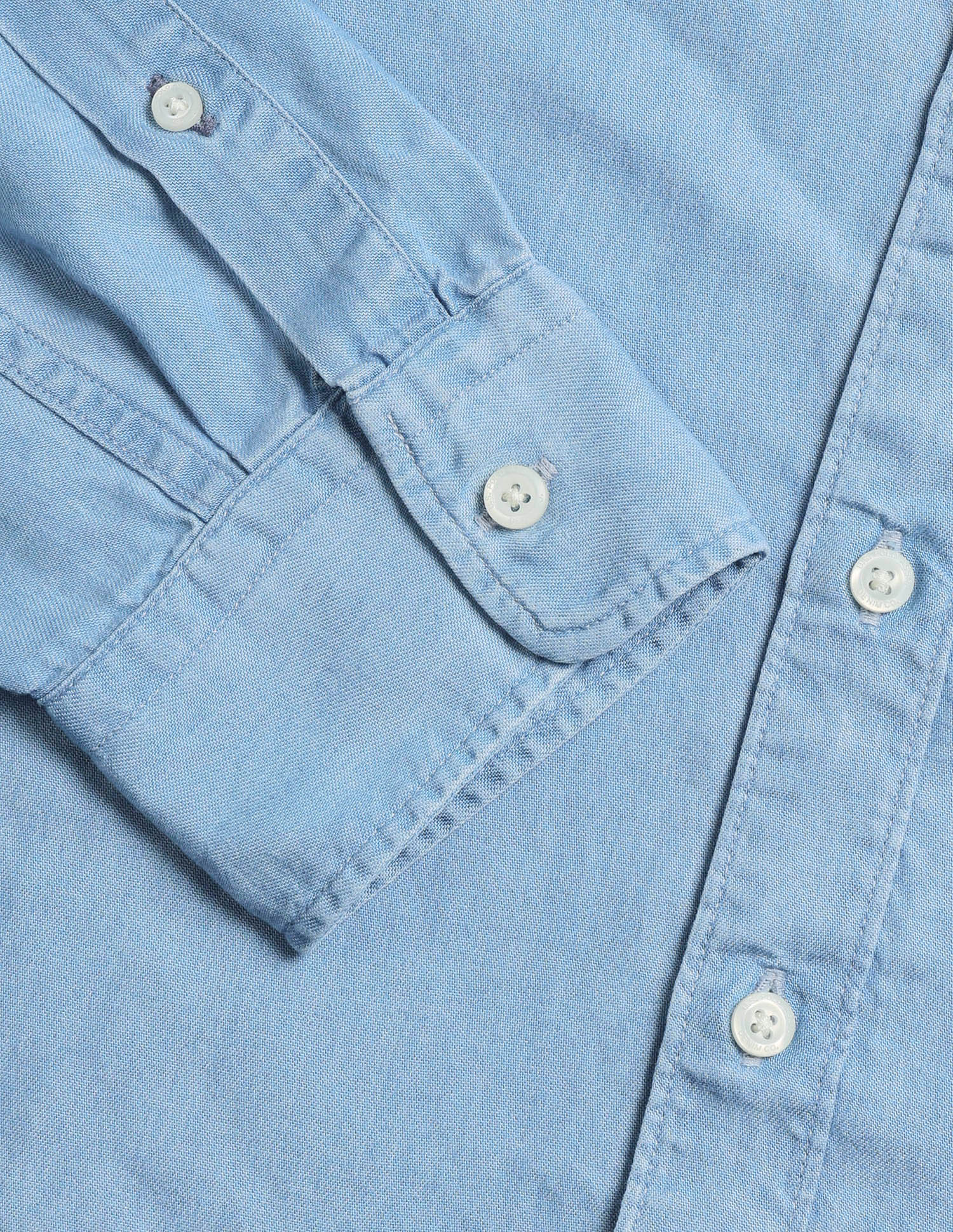 Solid Regular Fit Button Down Shirt Light Indigo - U.S. Polo Assn. India | Large