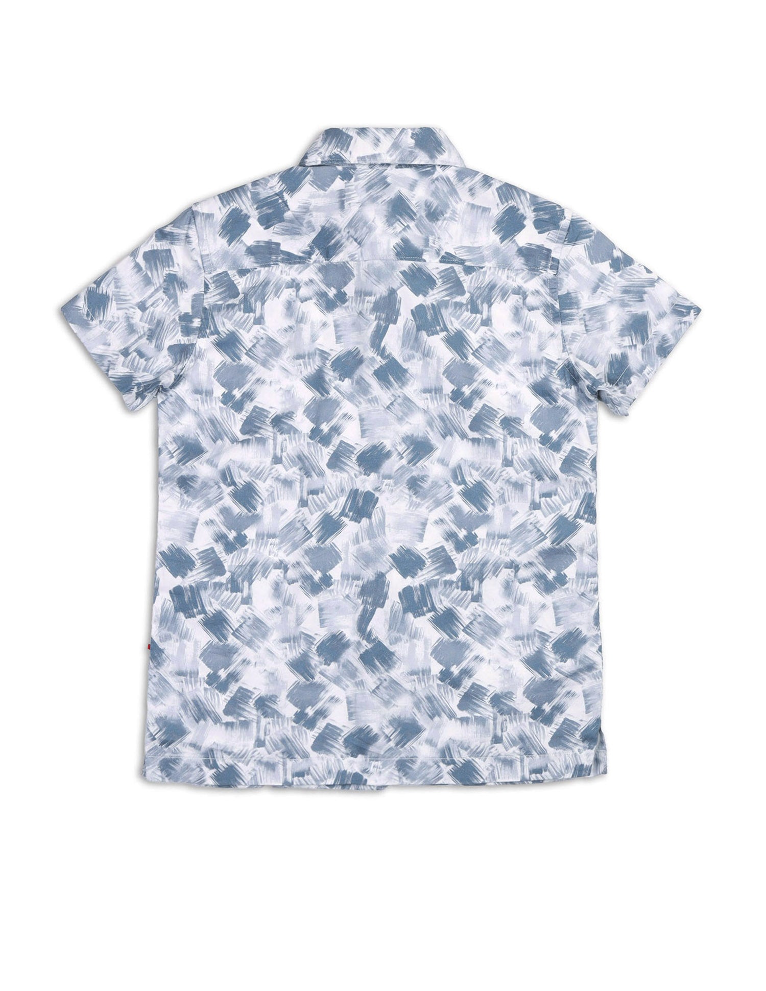 Boys Abstract Printed Satin Shirt Blue - U.S. POLO ASSN. | Large