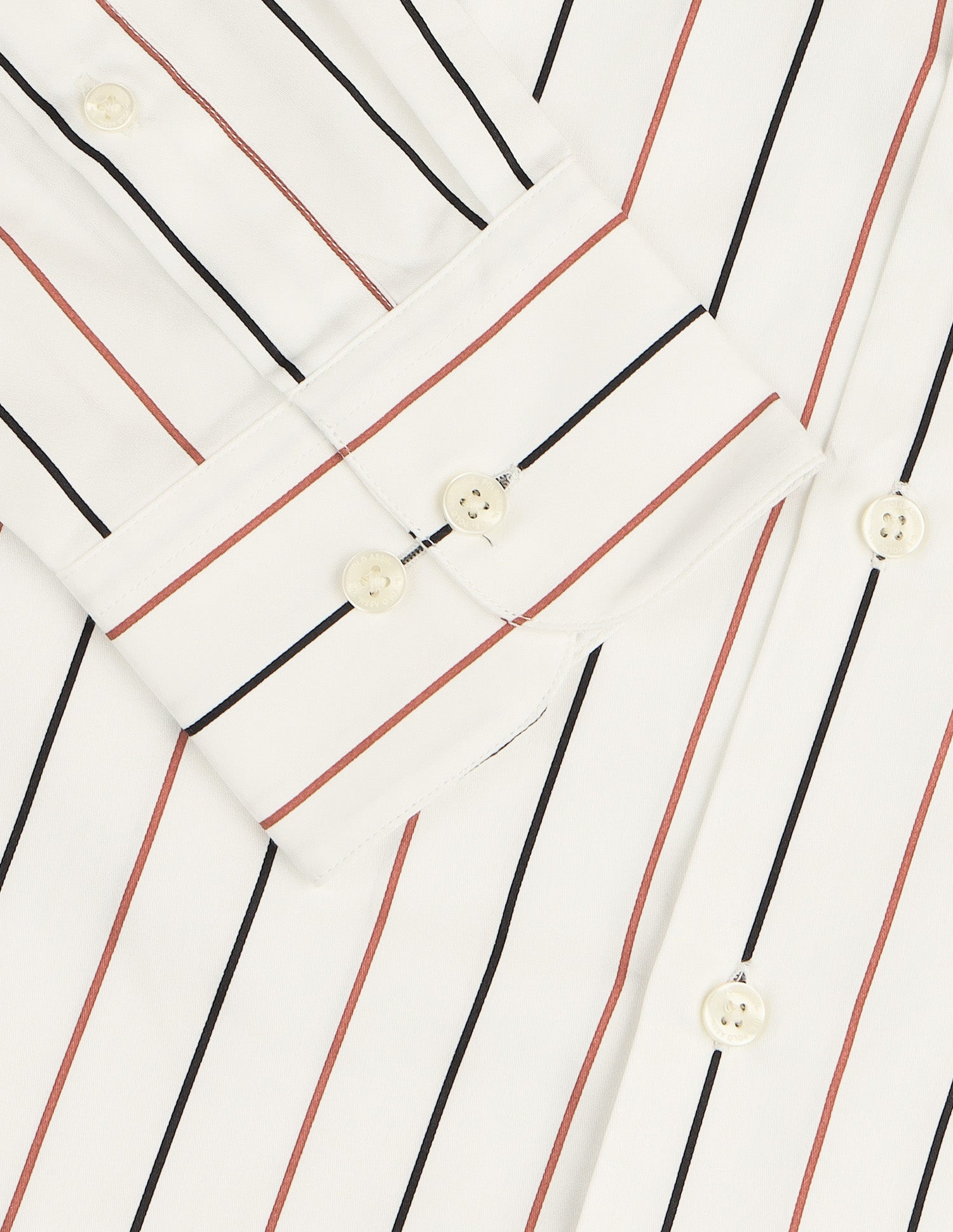 Vertical Striped Satin Shirt White - U.S. Polo Assn. India | Large