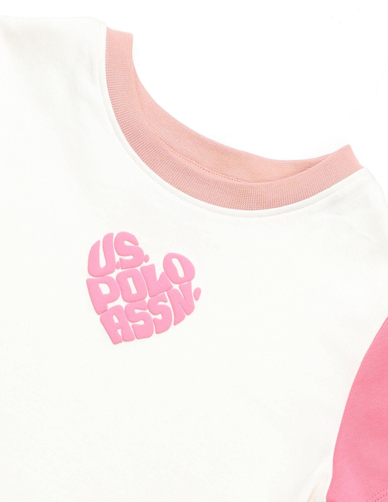 Girls Colorblocked Fit And Flare Dress Peach - U.S. Polo Assn. India | Large