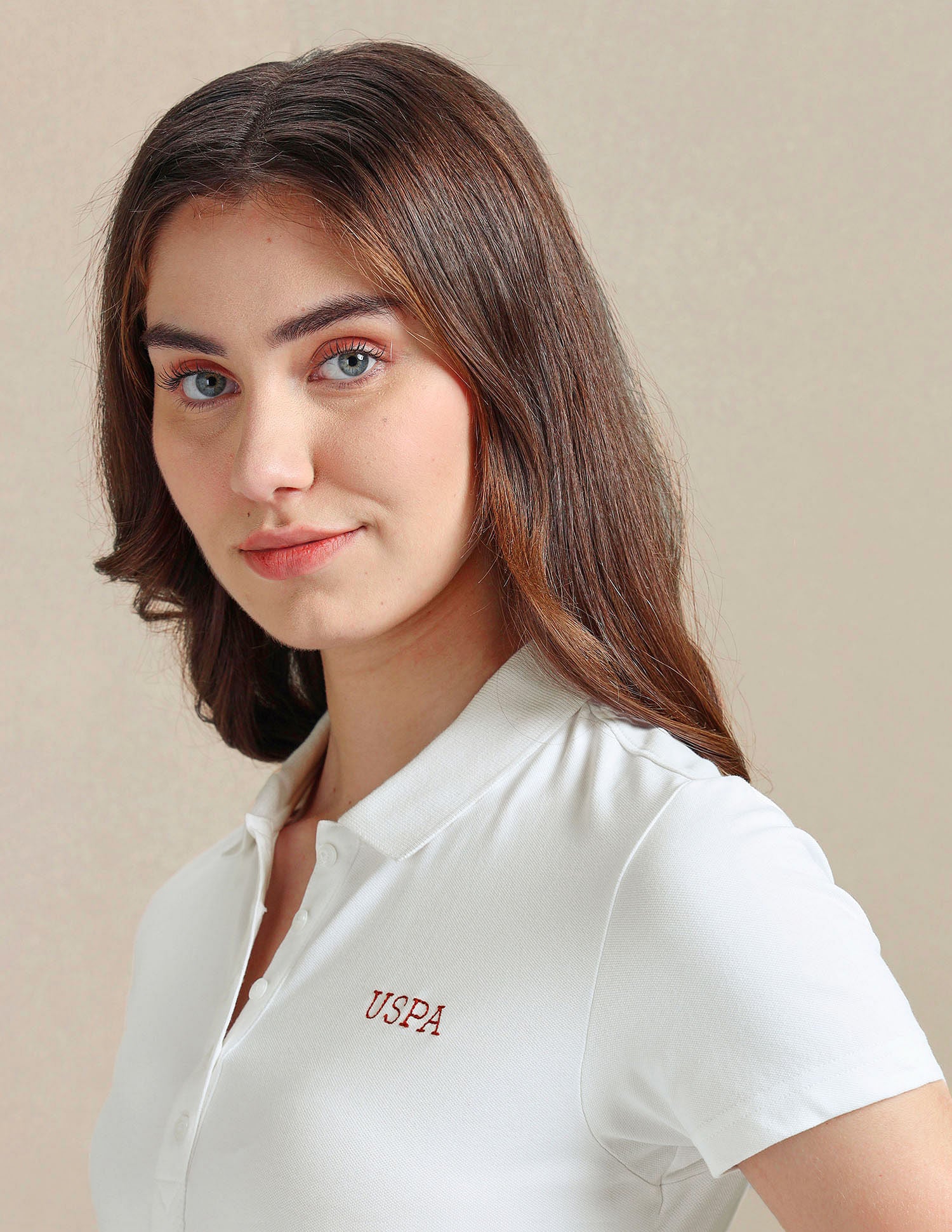 Rice Stitch Logo Polo Shirt White - U.S. POLO ASSN. | Large