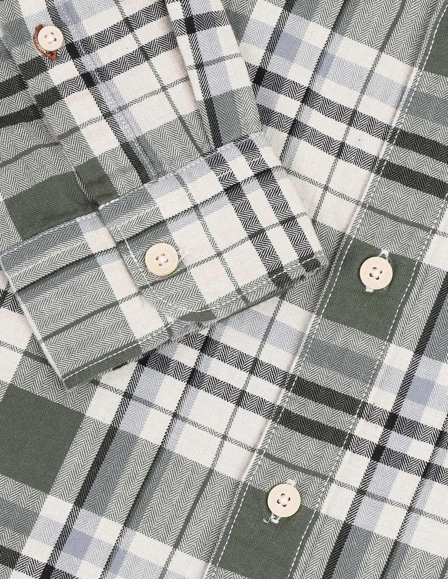 Regular Fit Twill Checked Shirt Olive - U.S. POLO ASSN. | Large