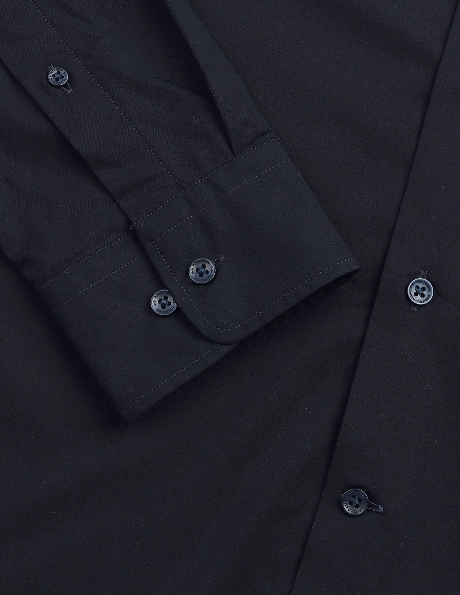 Solid Tailored Fit Shirt Navy - U.S. Polo Assn. India | Large