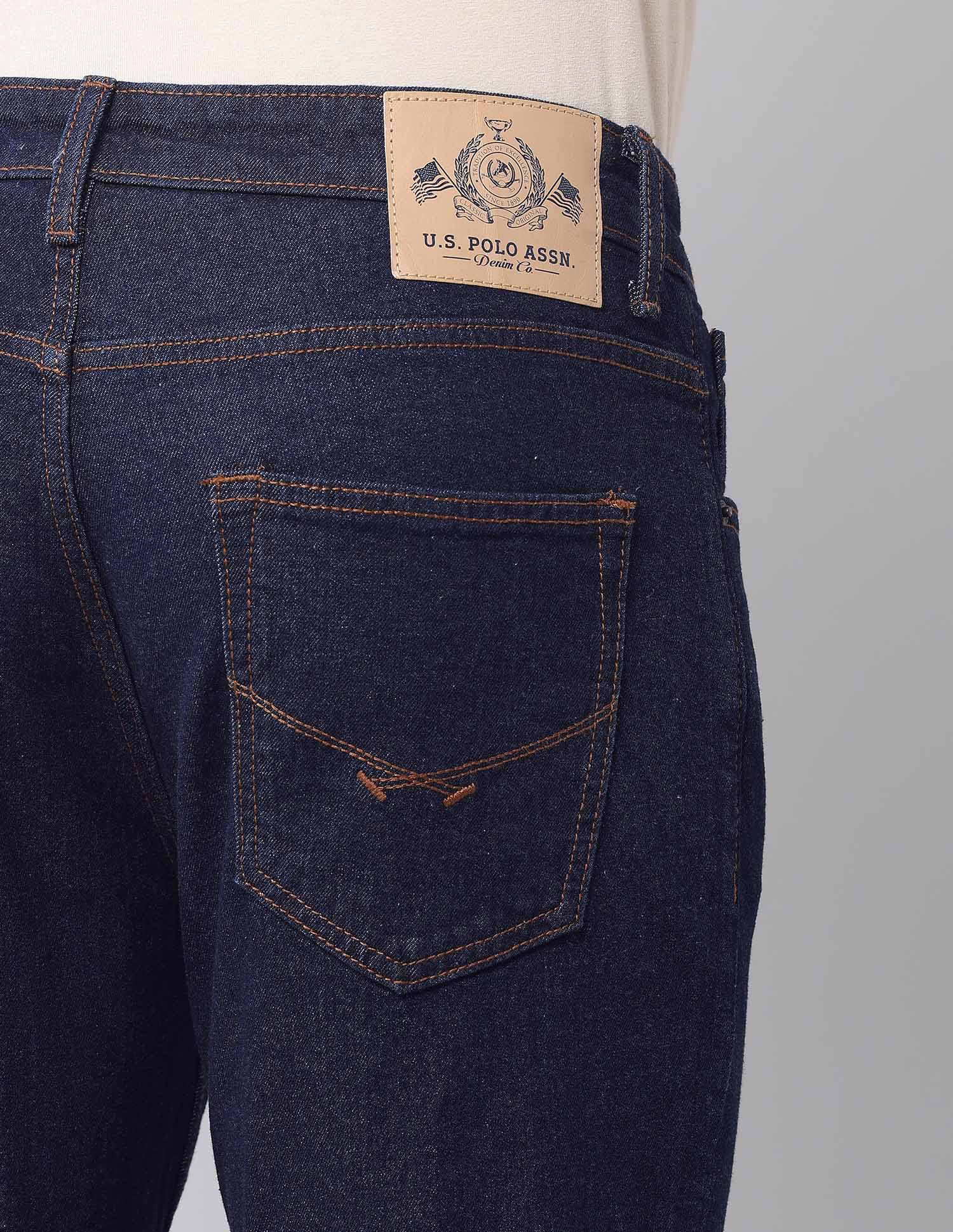 Cole Comfort Cropped Fit Blue Jeans Blue - U.S. POLO ASSN. | Large