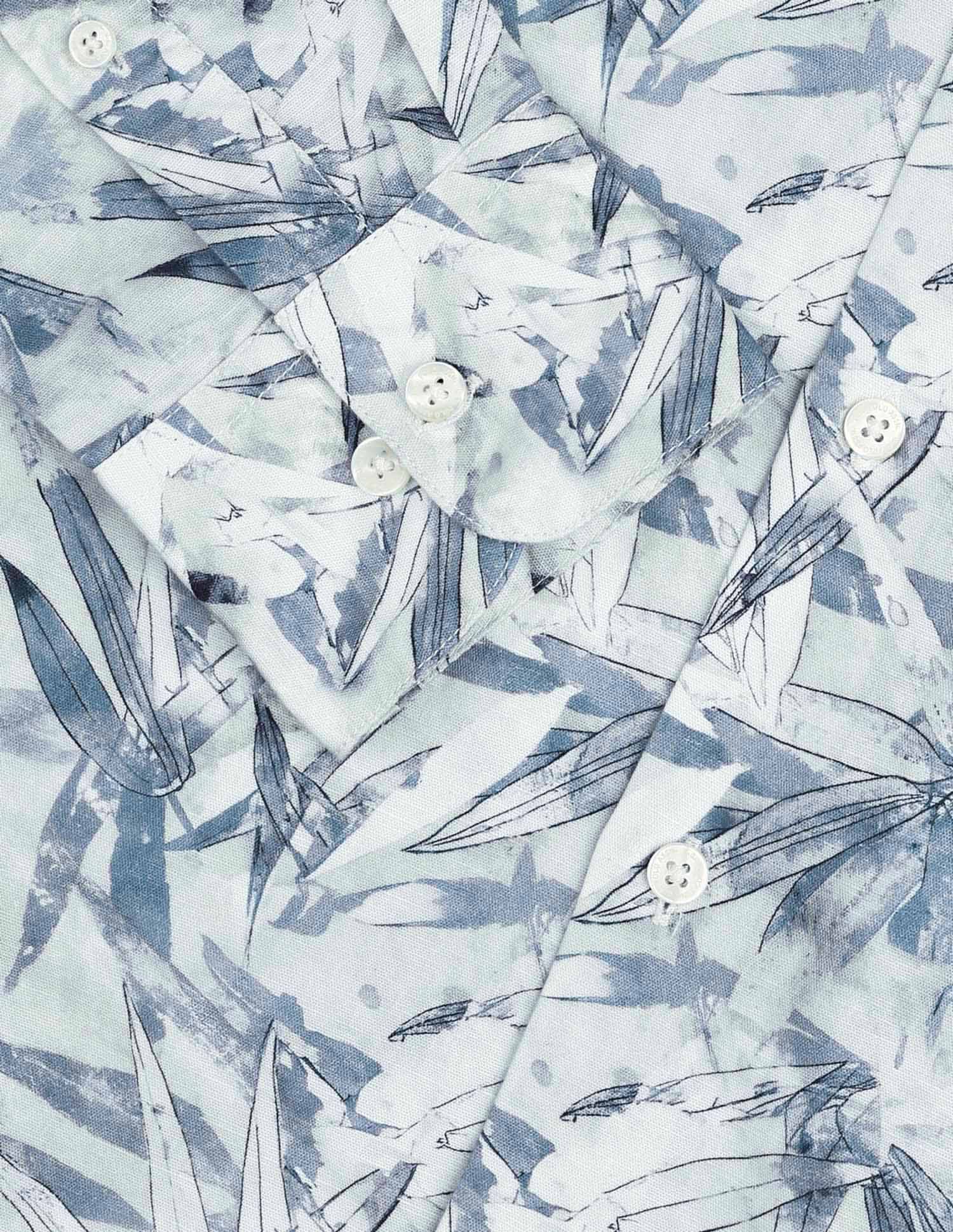 Tropical Printed Tailored Fit Shirt Blue - U.S. POLO ASSN. | Large