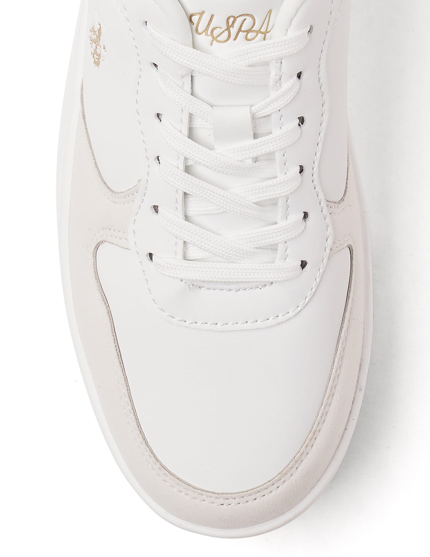 Women Textured Ingrid Sneakers Off White - U.S. Polo Assn. India | Large