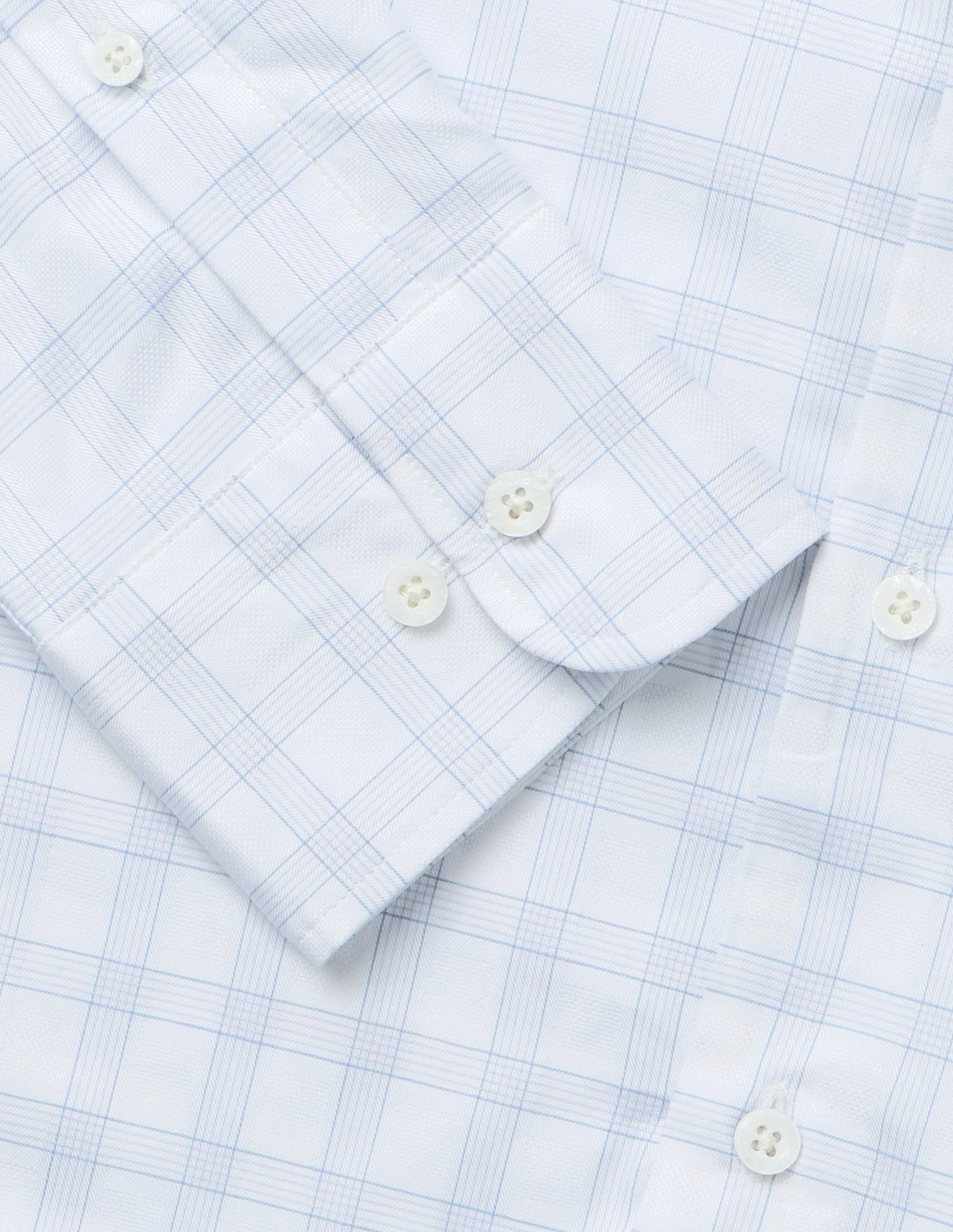 Twill Grid Tattersall Checked Shirt Light Blue - U.S. Polo Assn. India | Large
