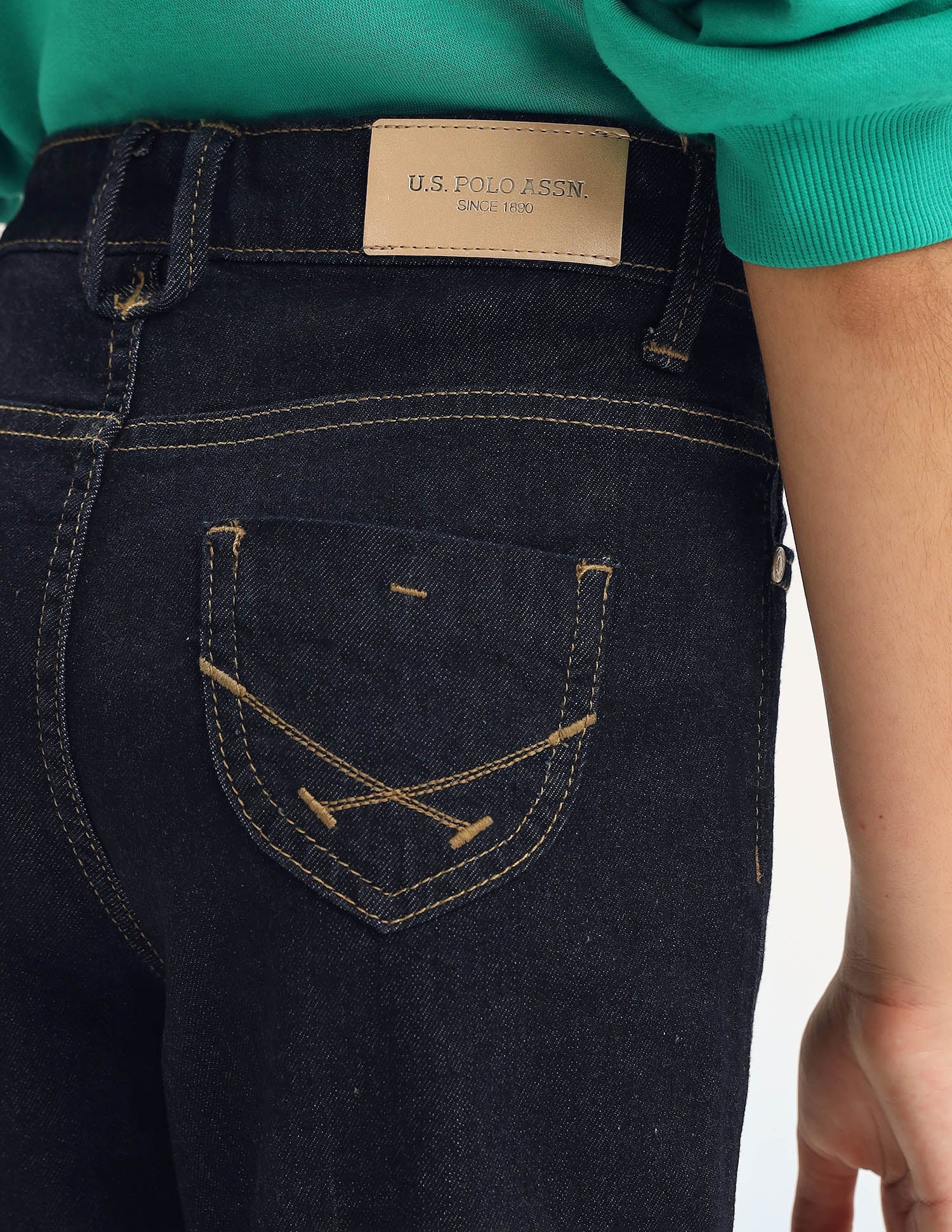 Girls Bootcut Fit Blue Jeans Blue - U.S. POLO ASSN. | Large