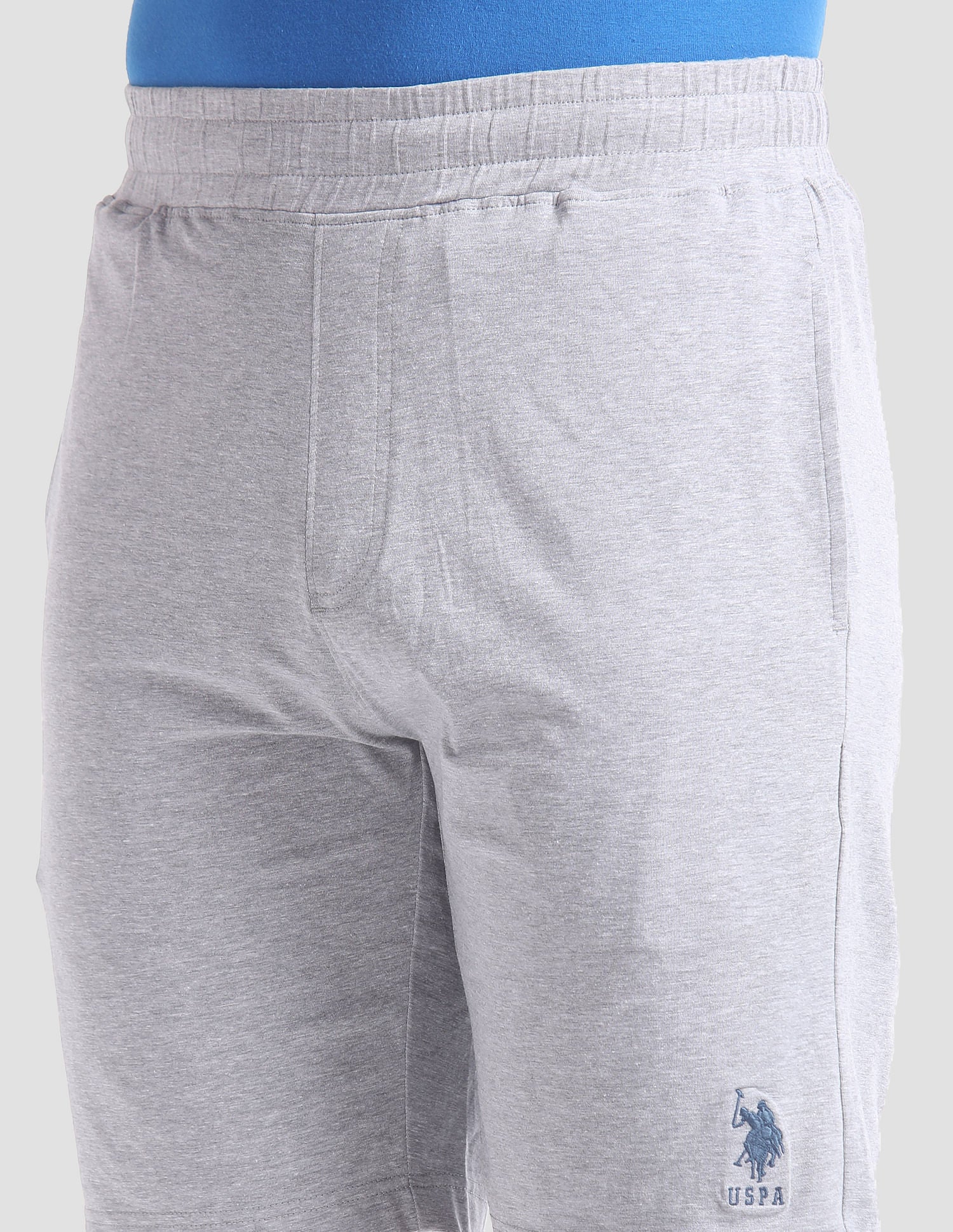 Cotton Stretch OES01 Lounge Shorts - Pack Of 1 Light Grey - U.S. POLO ASSN. | Large