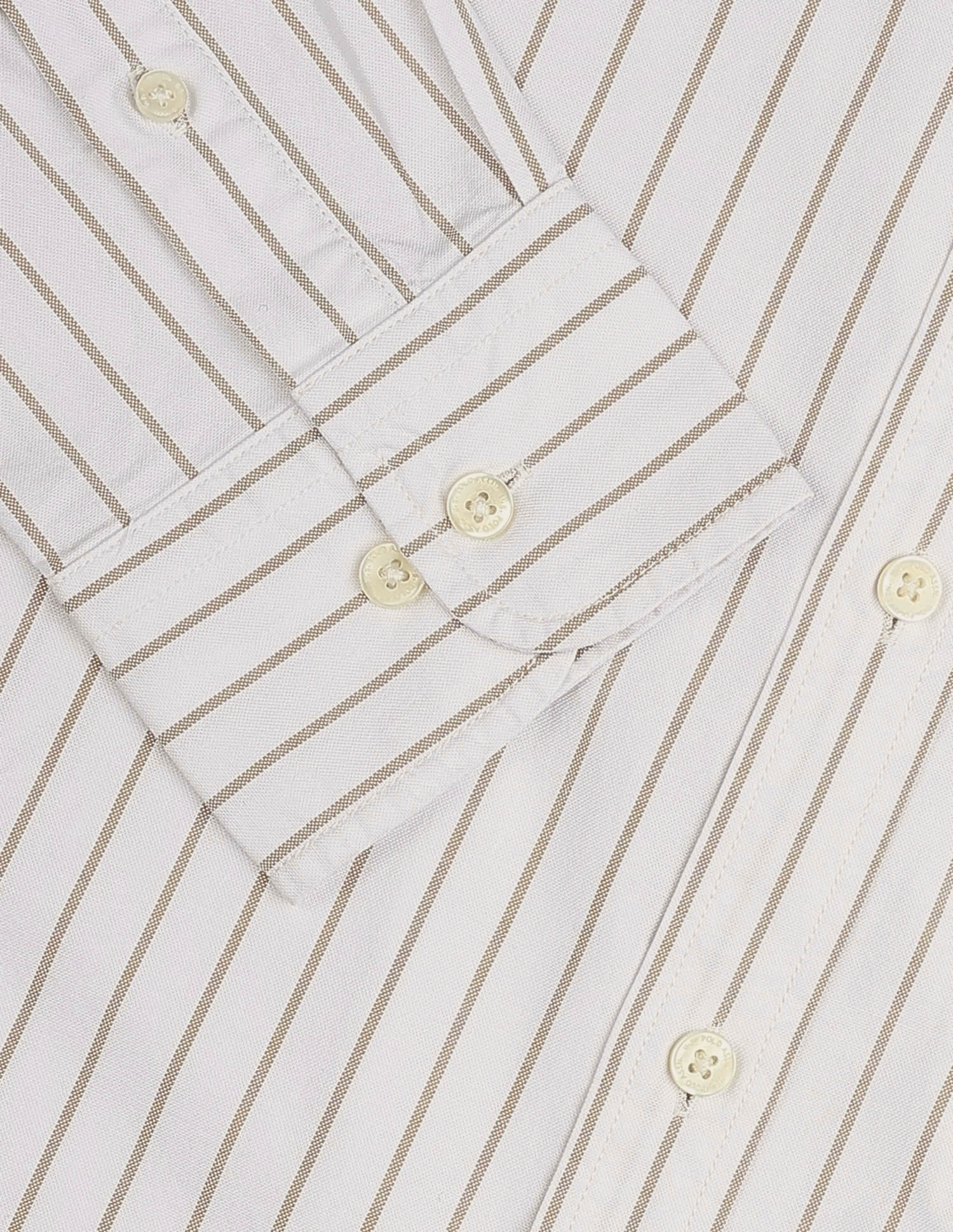 Vertical Striped Button-Down Shirt Beige - U.S. POLO ASSN. | Large