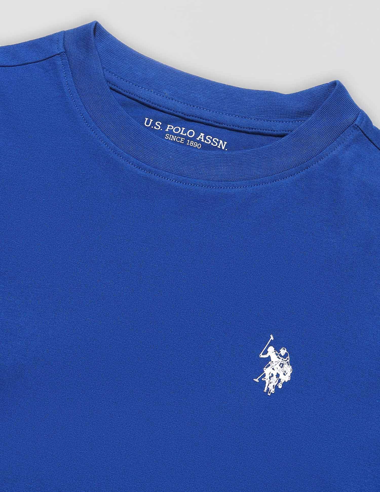 Boxy Fit Solid Lounge T-Shirt Bright Blue - U.S. POLO ASSN. | Large