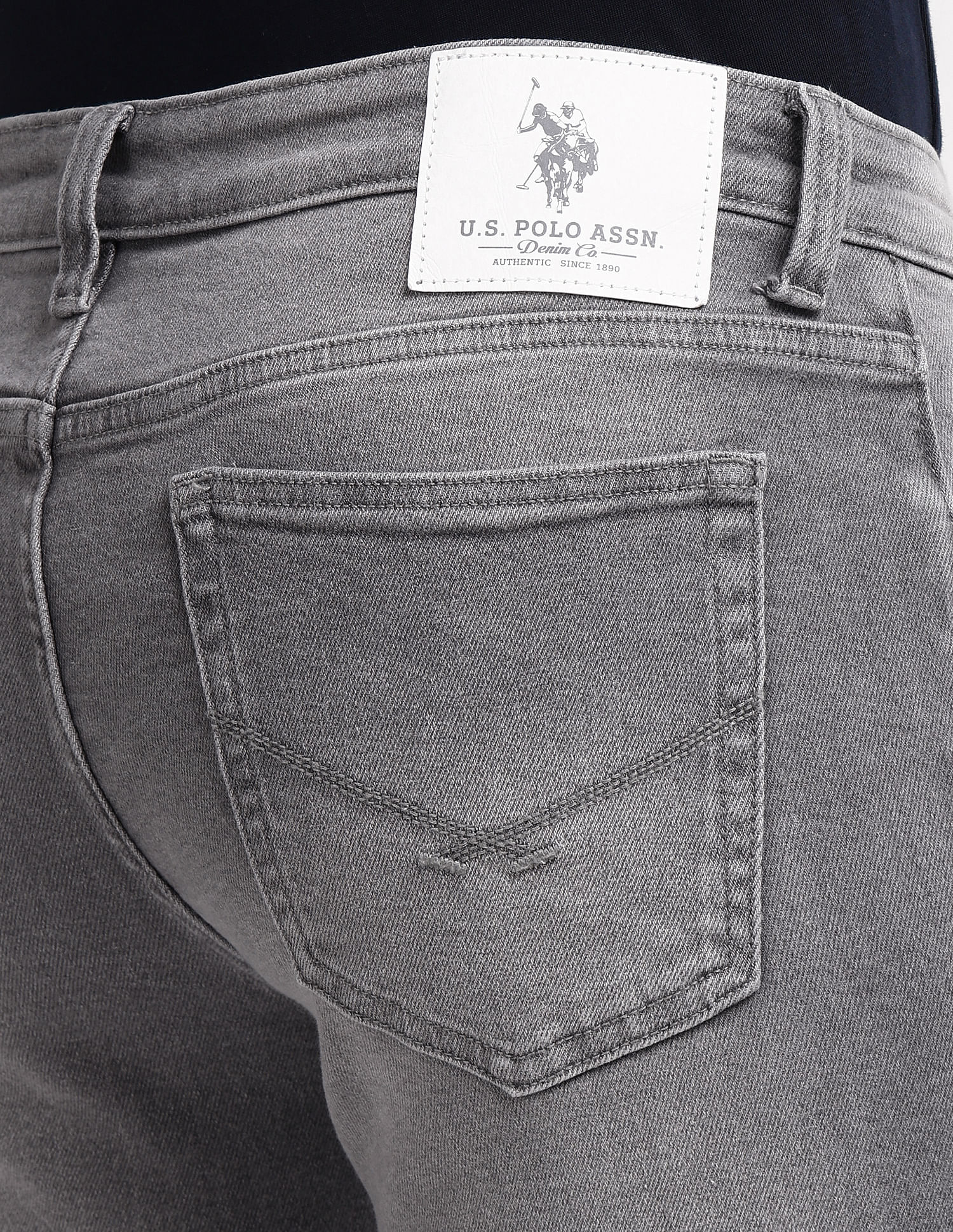 Brandon Slim Tapered Grey Jeans Grey - U.S. Polo Assn. India | Large