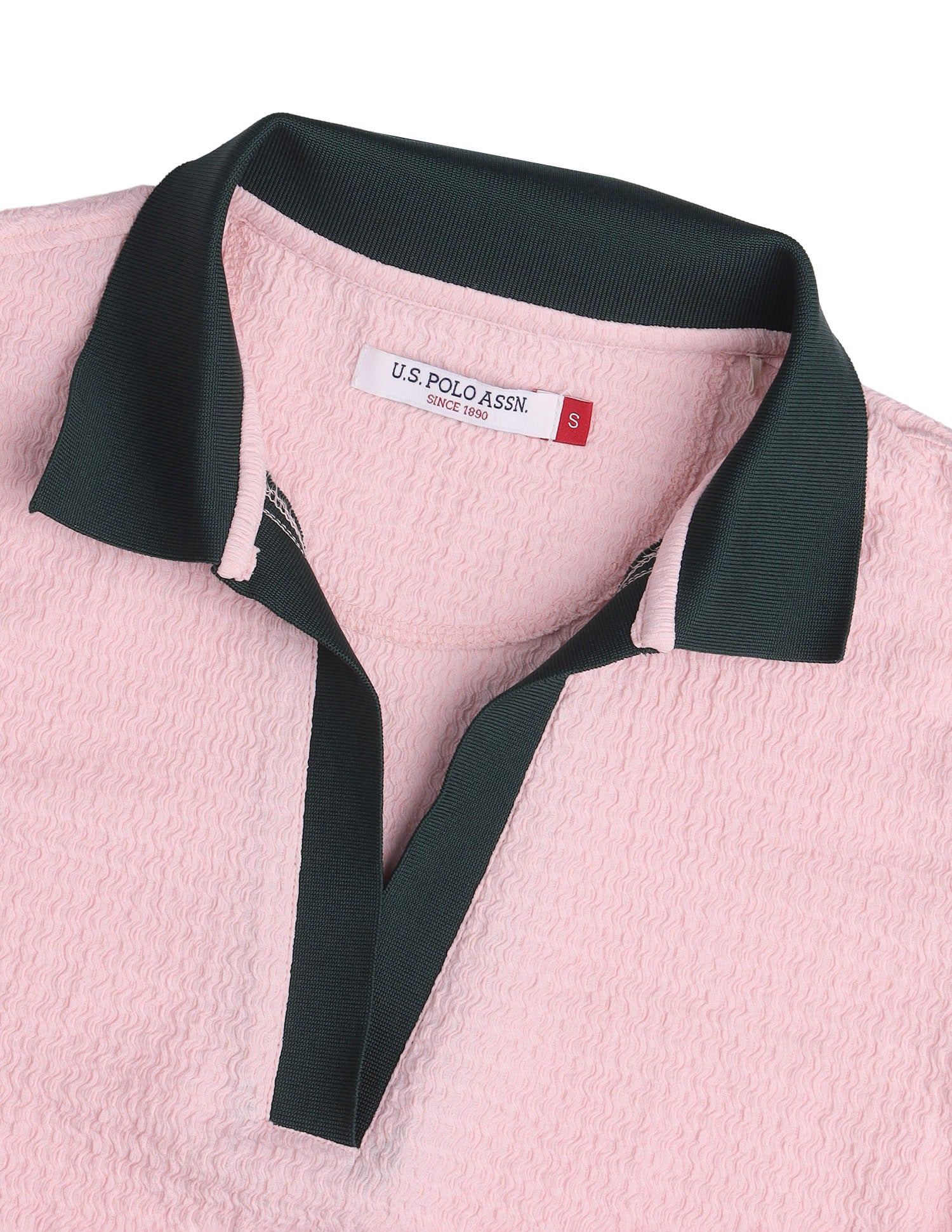 Textured Regular Fit Polo Shirt Light Pink - U.S. Polo Assn. India | Large