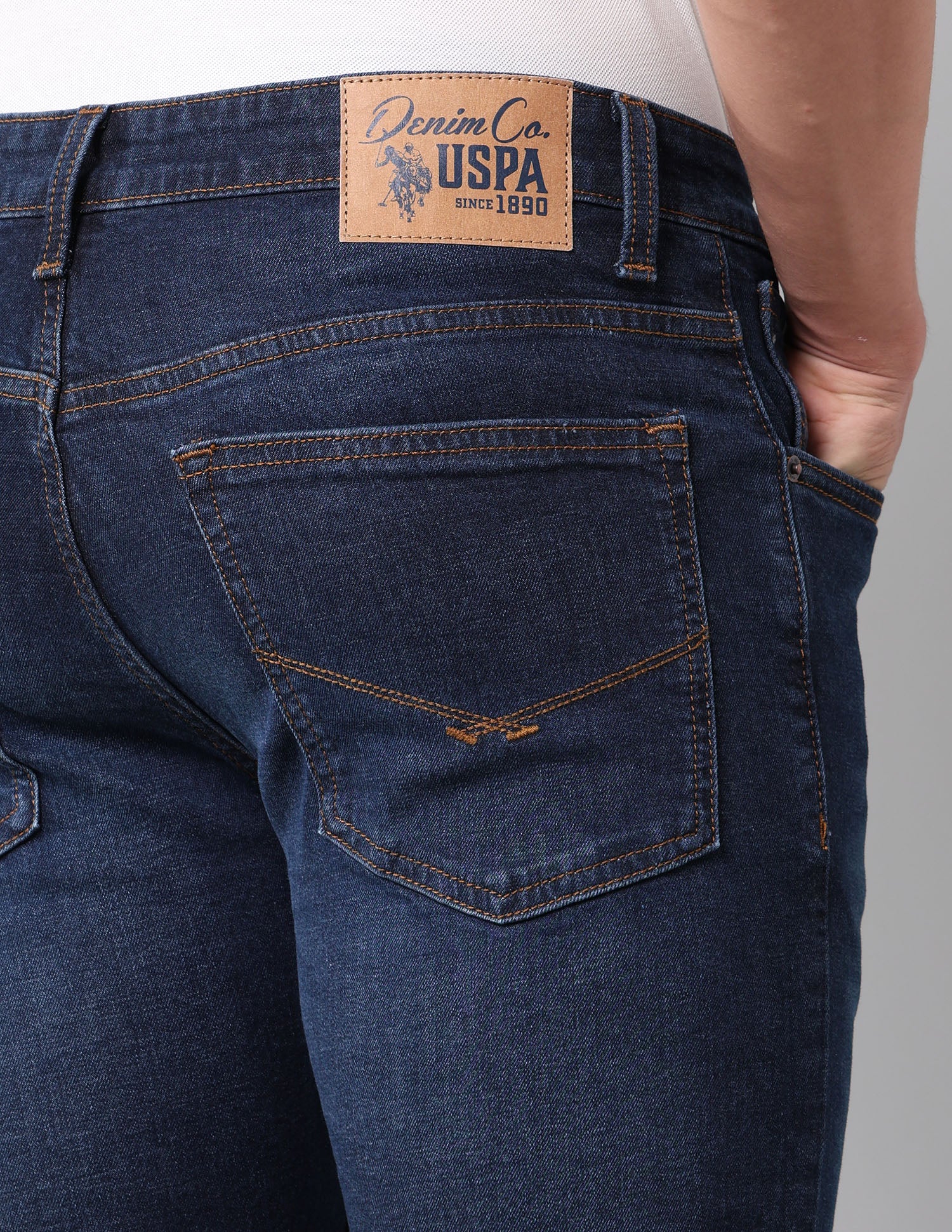 Regallo Skinny Fit Blue Jeans Blue - U.S. Polo Assn. India | Large