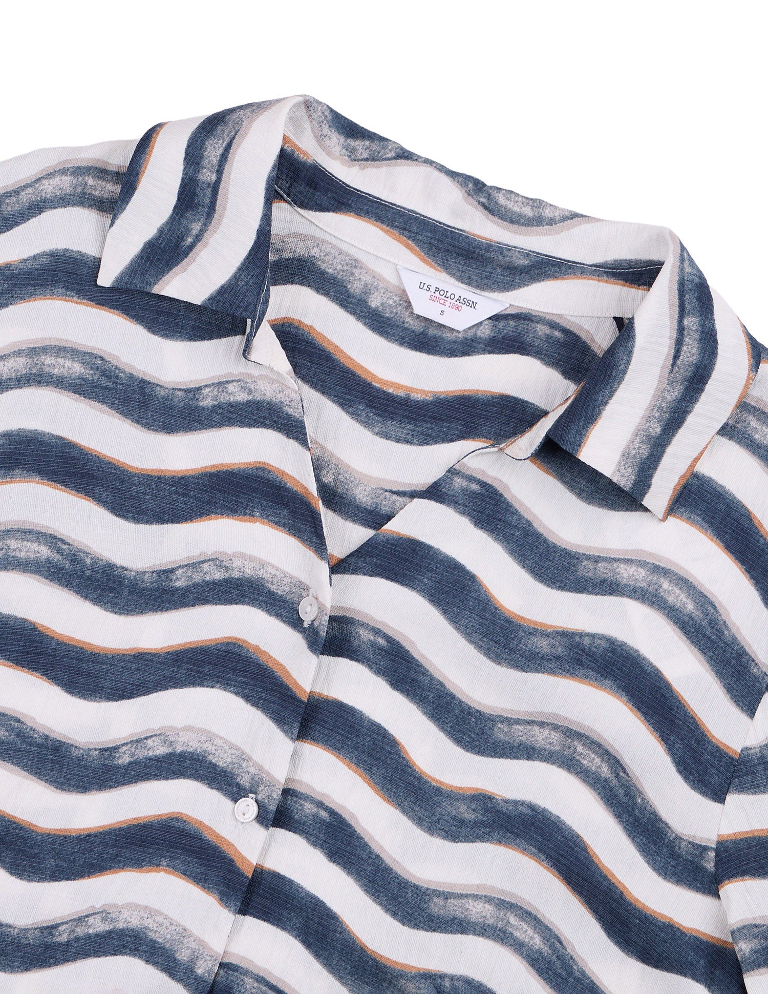 All-Over Printed Relaxed Fit Shirt Navy - U.S. Polo Assn. India | Large