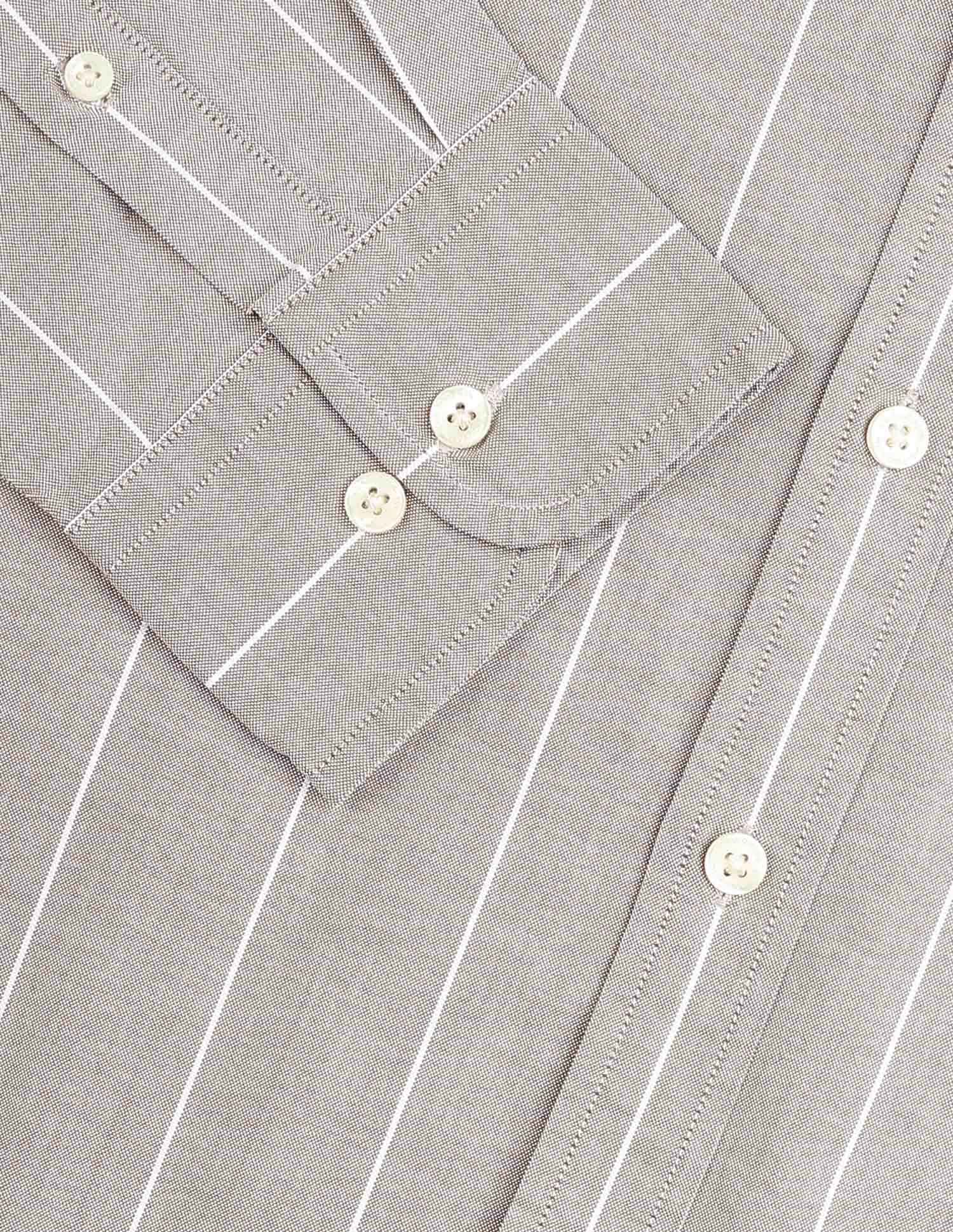 Tailored Fit Vertical Striped Shirt Brown - U.S. POLO ASSN. | Large