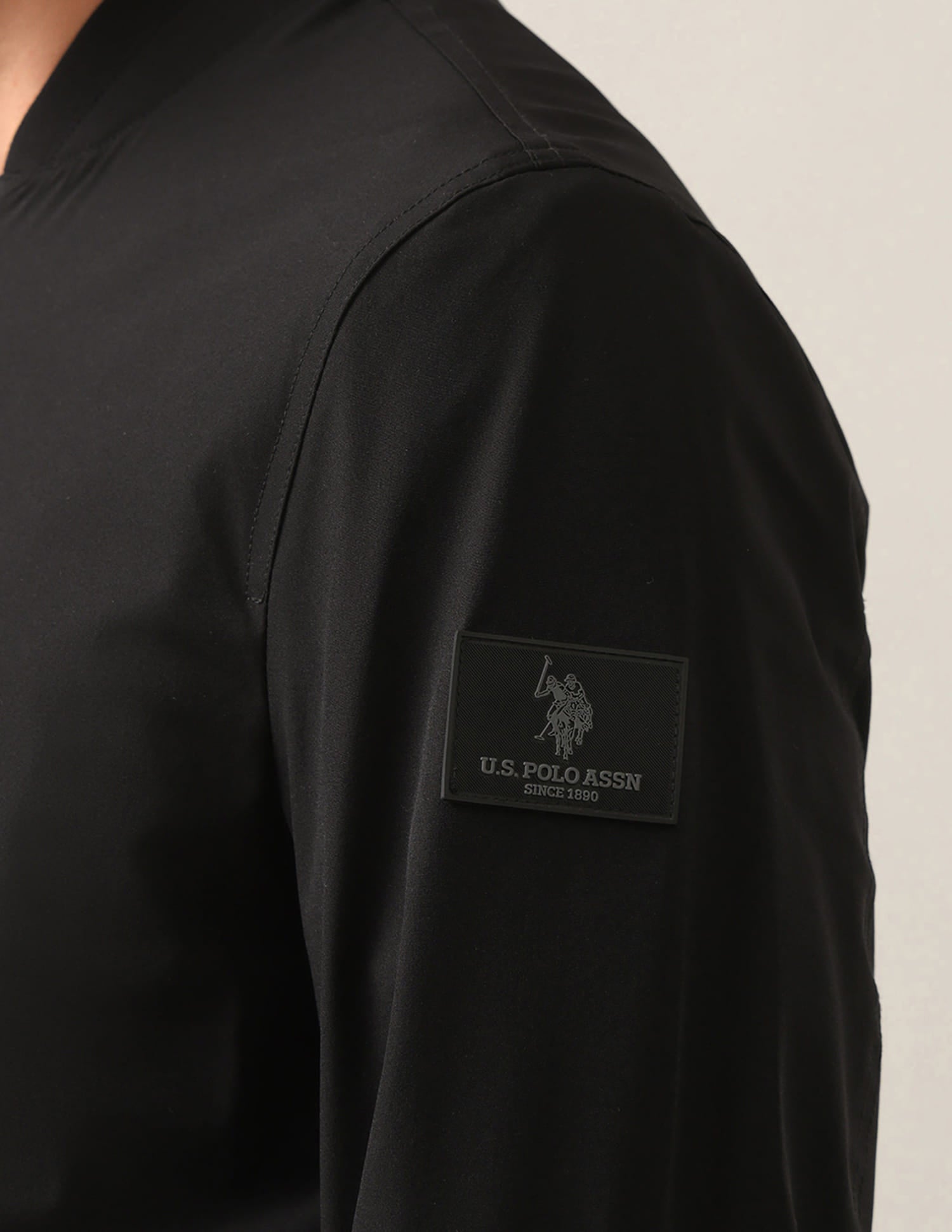 Bomber Windcheater Jacket Black - U.S. Polo Assn. India | Large