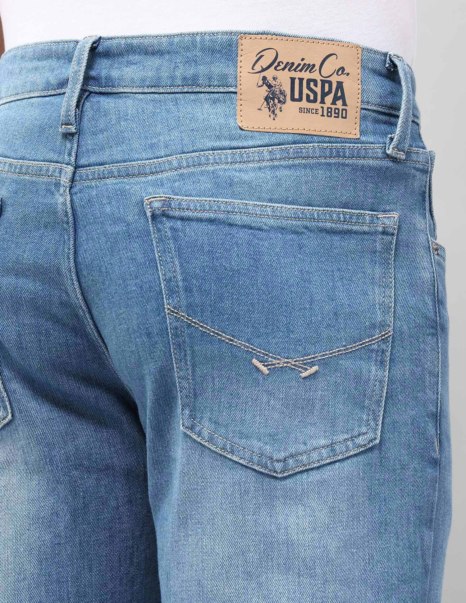 Brandon Slim Tapered Fit Blue Jeans Indigo - U.S. POLO ASSN. | Large