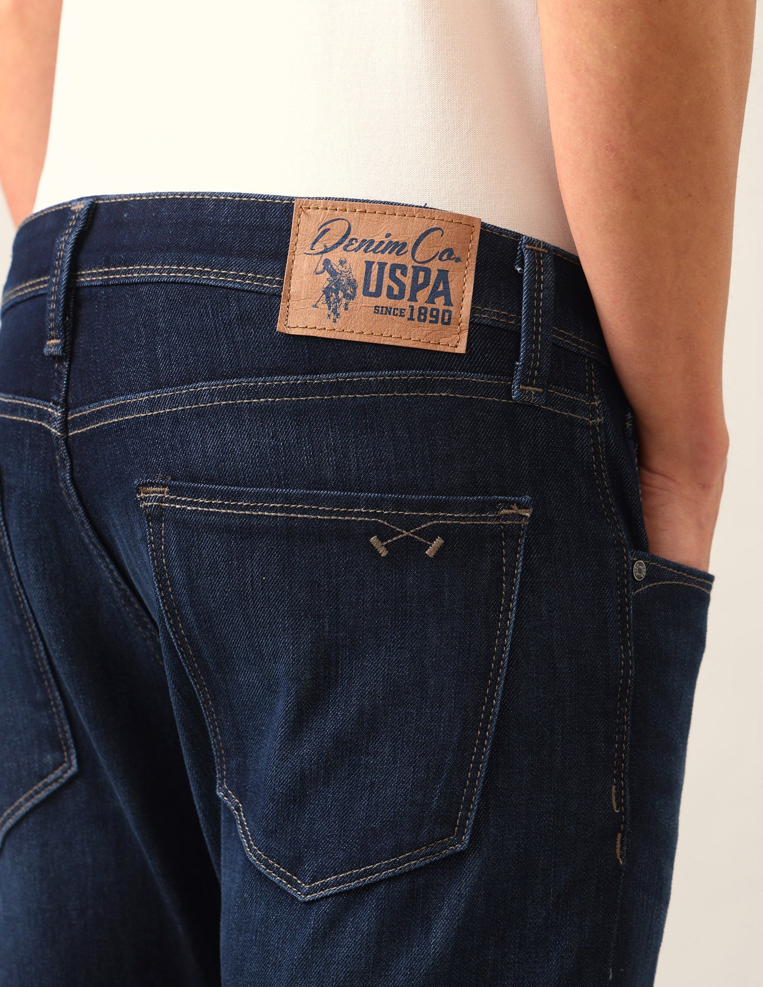 Henry Tapered Fit Blue Jeans Mid Blue - U.S. Polo Assn. India | Large