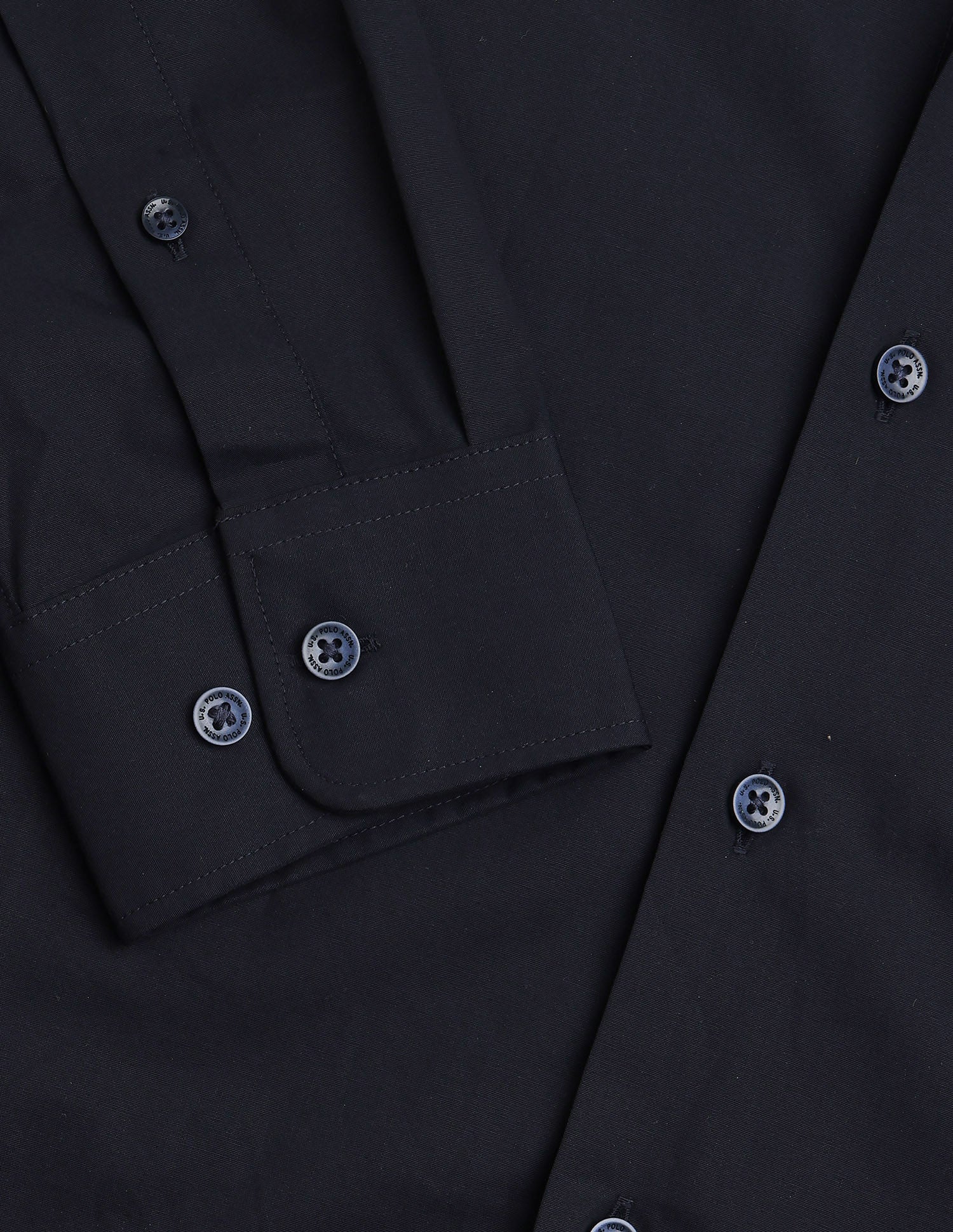 Solid Tailored Fit Shirt Navy - U.S. Polo Assn. India | Large