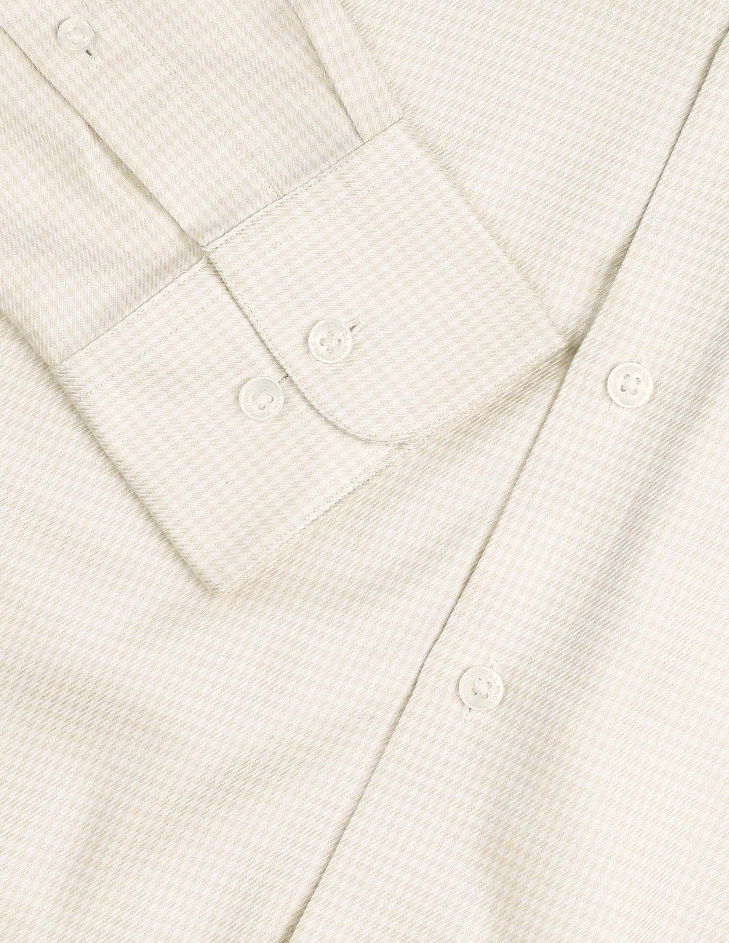 Micro Checked Tailored Fit Shirt Beige - U.S. POLO ASSN. | Large