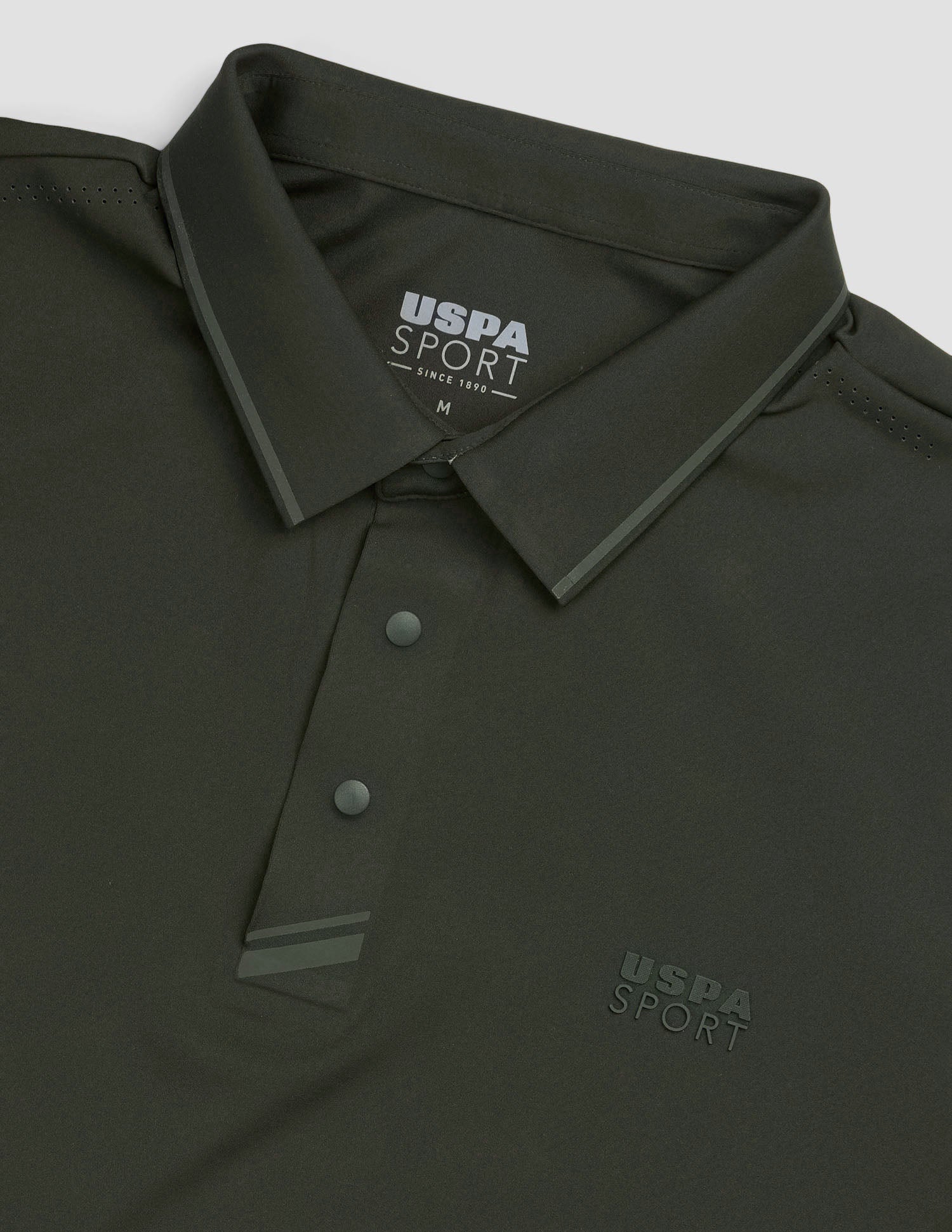 Solid Regular Fit Active Polo Shirt Dark Green - U.S. POLO ASSN. | Large