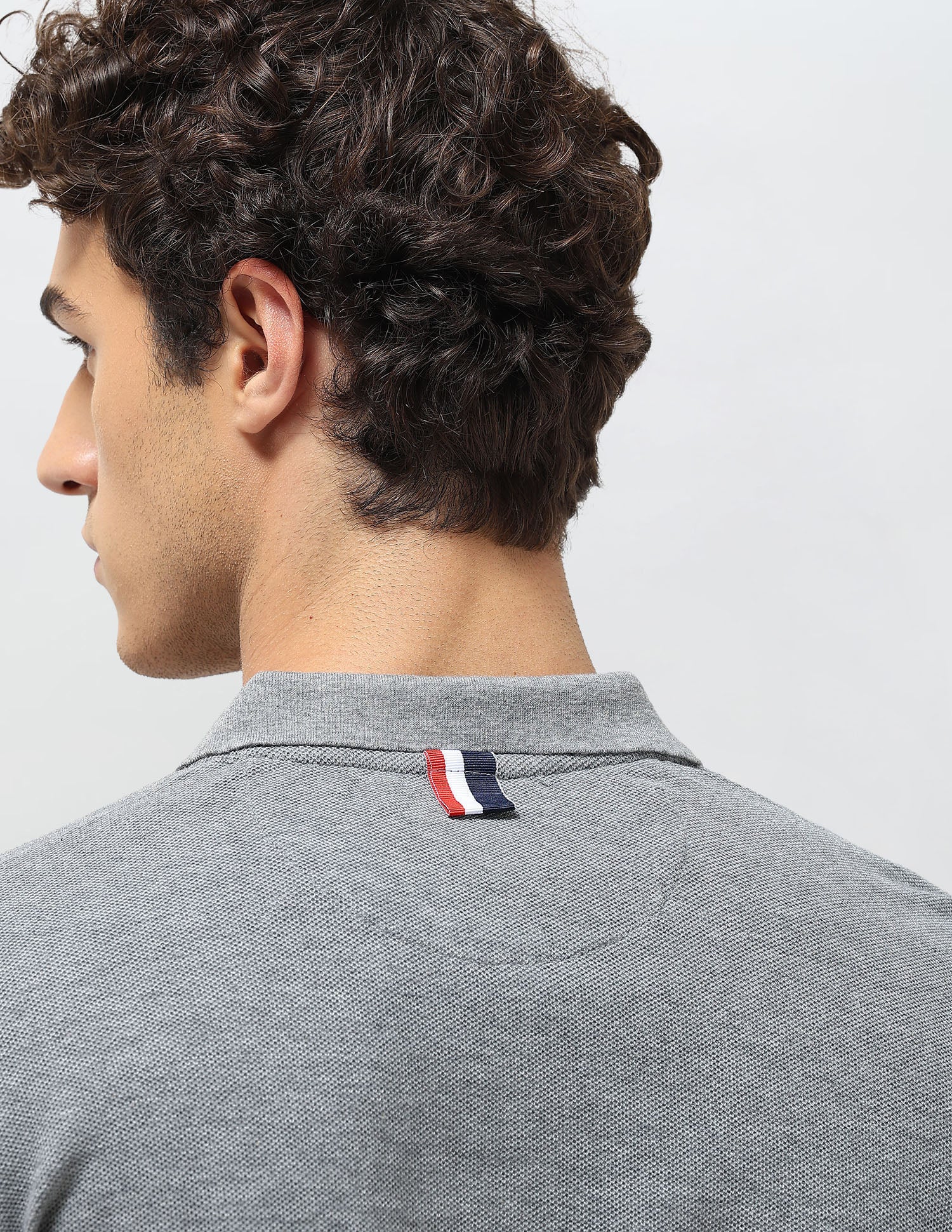 Heathered Slim Fit Polo Shirt Grey - U.S. Polo Assn. India | Large