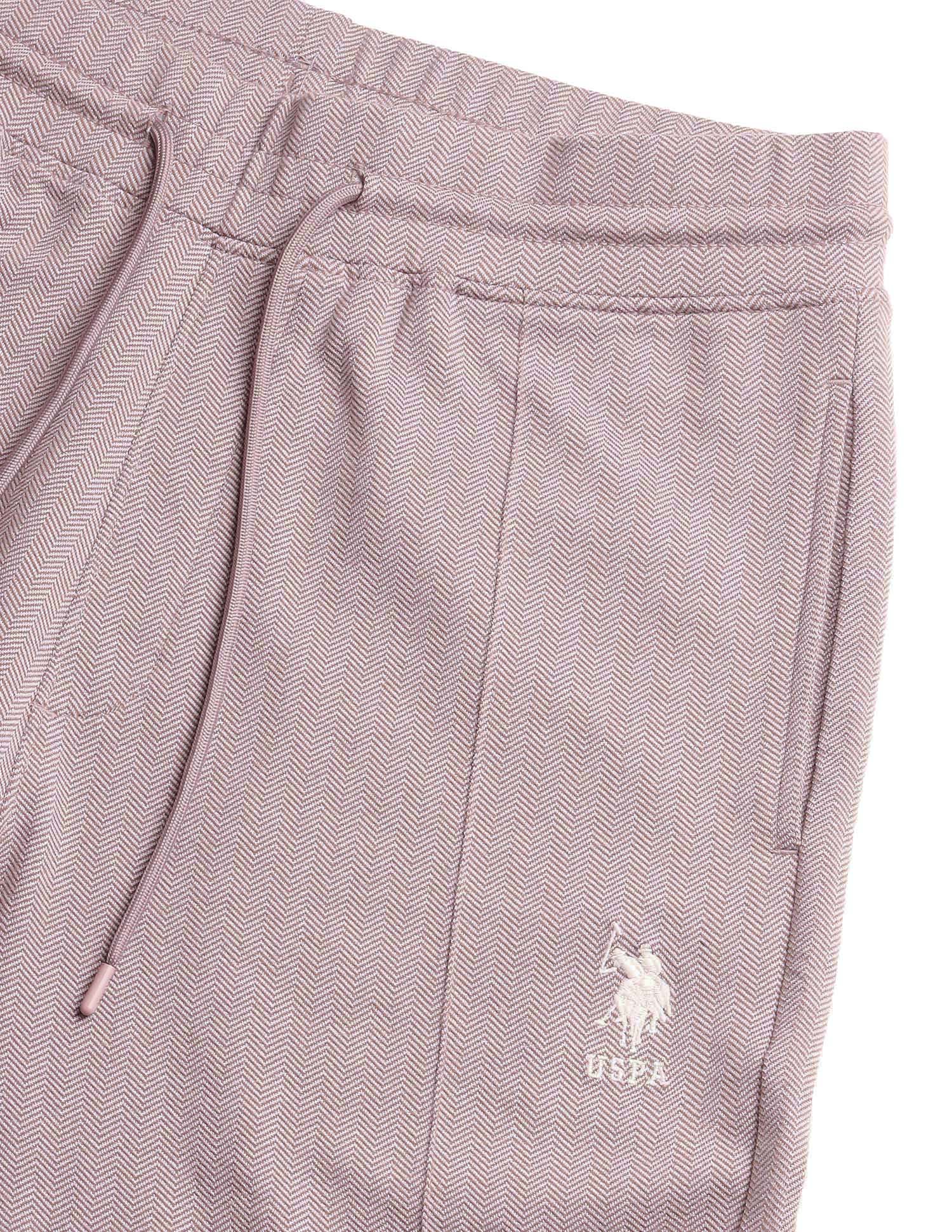 Chevron Cotton Stretch PR003 Lounge Pants - Pack Of 1 Moon Light Coco Mocha - U.S. Polo Assn. India | Large