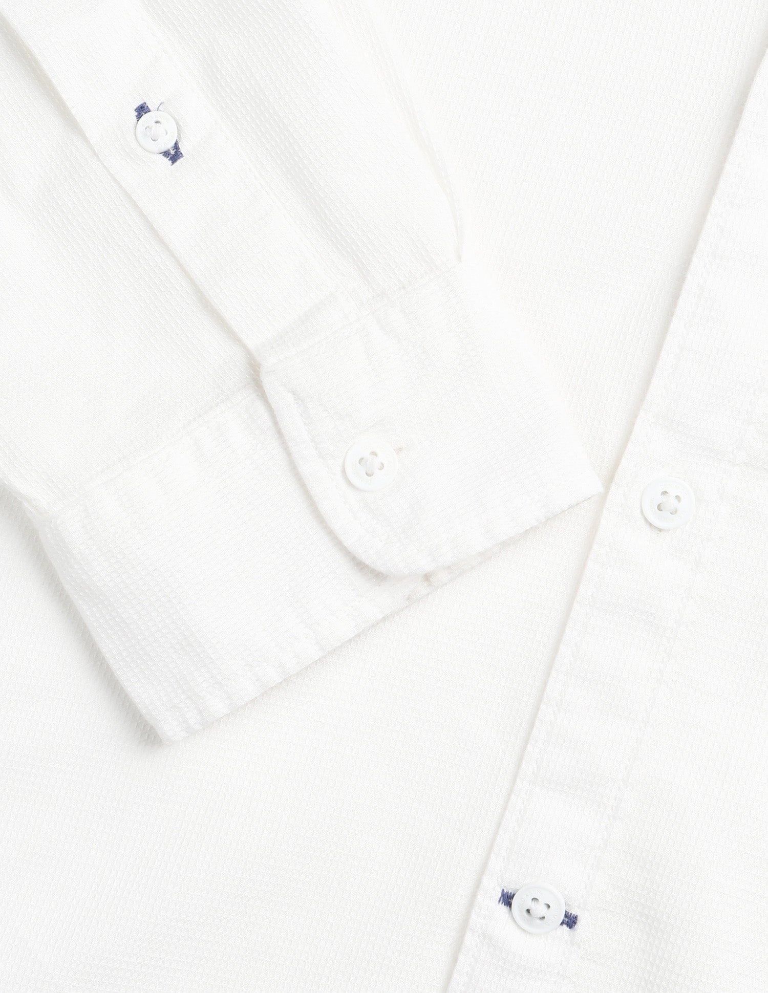 Textured Regular Fit Shirt White - U.S. Polo Assn. India | Large