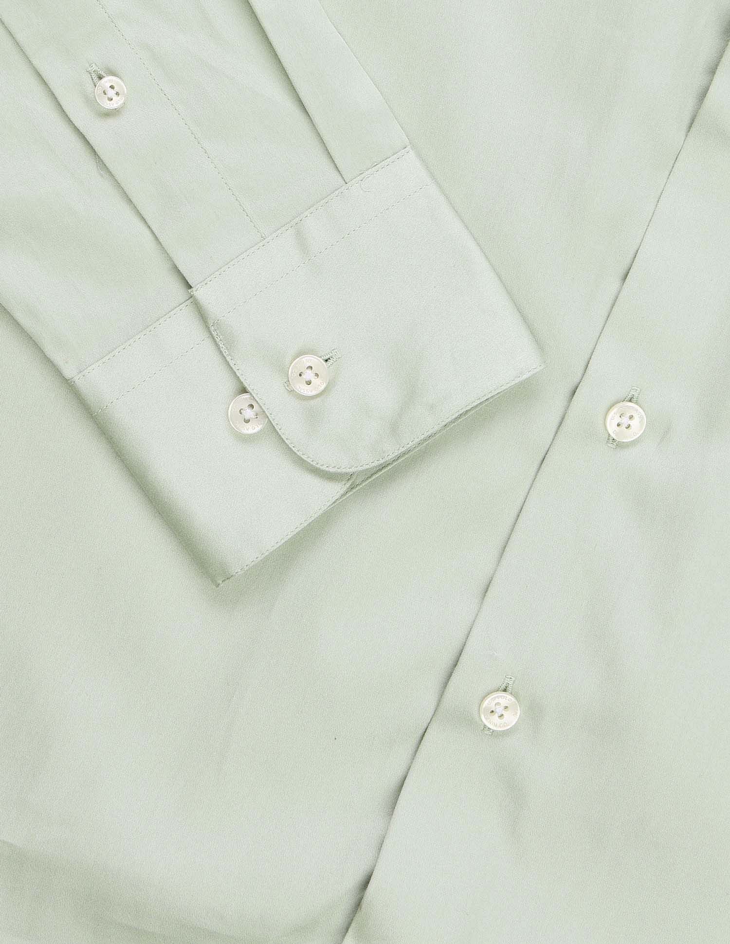 Tailored Fit Satin Shirt Light Green - U.S. Polo Assn. India | Large
