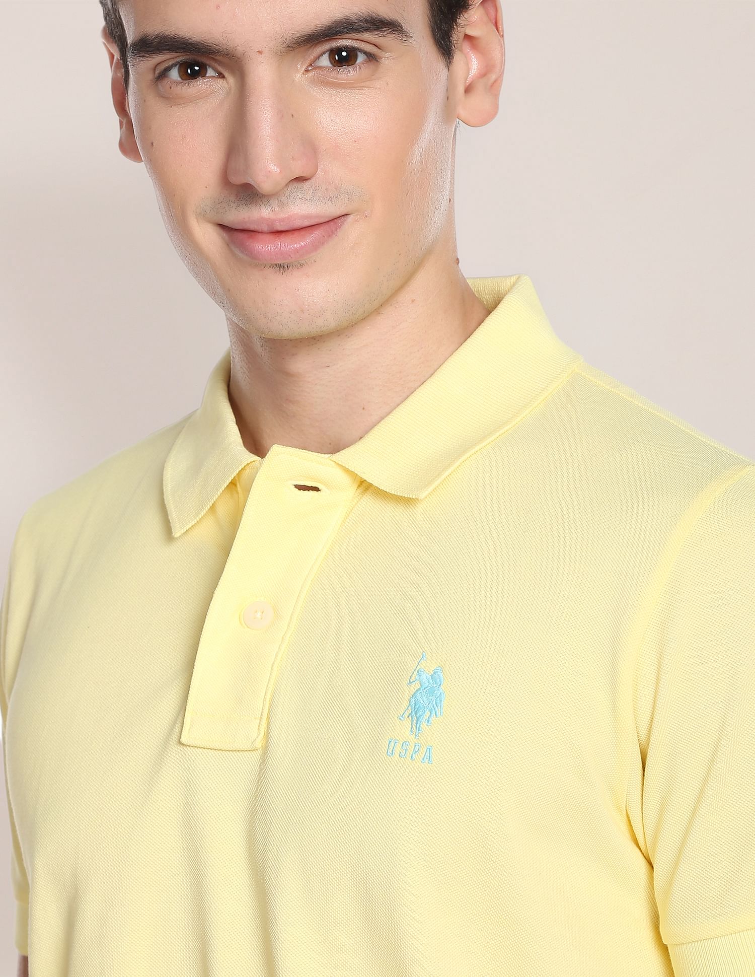Ombre Cotton Polo Shirt Yellow - U.S. Polo Assn. India | Large