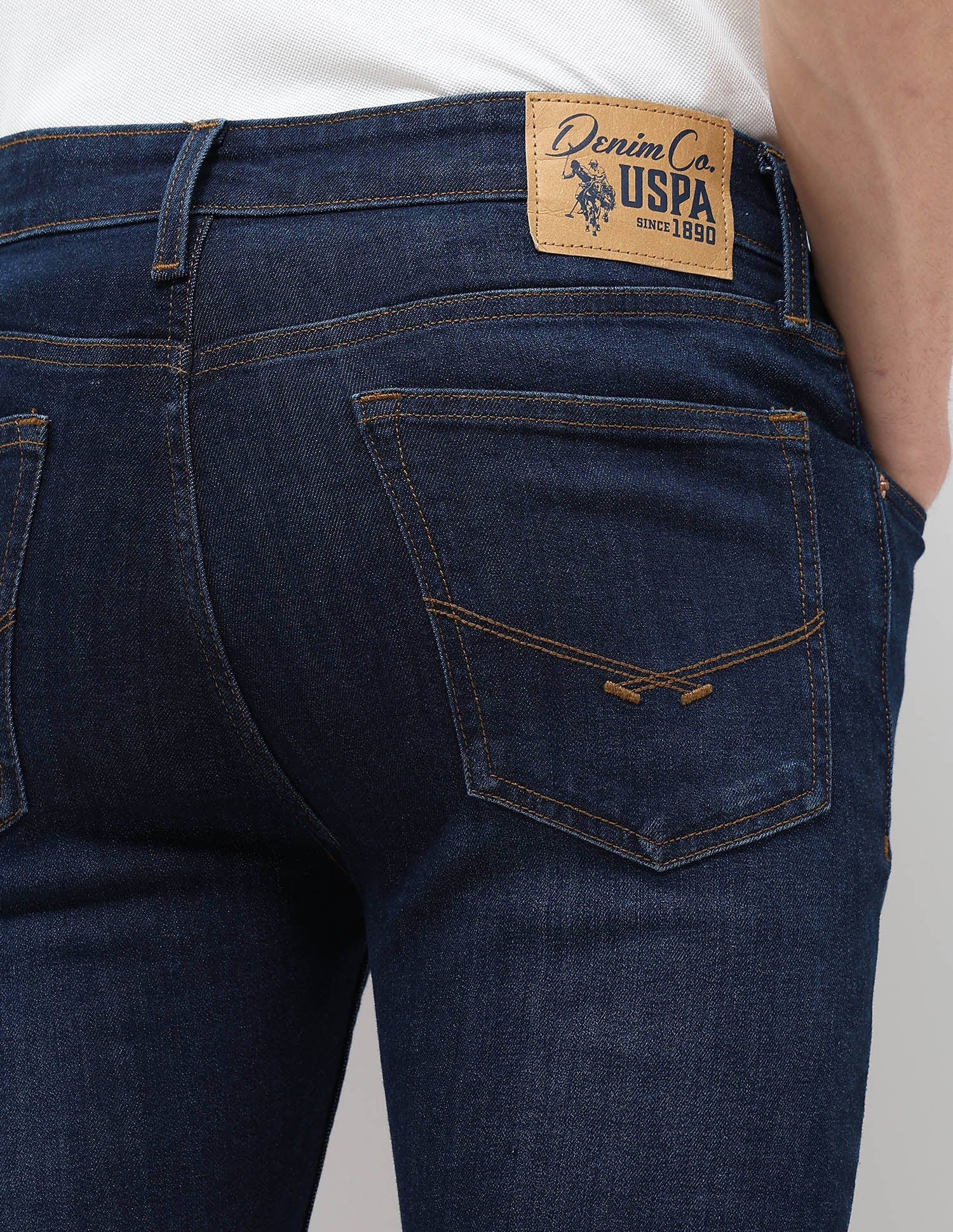 Regallo Skinny Fit Blue Jeans Dark Blue - U.S. POLO ASSN. | Large