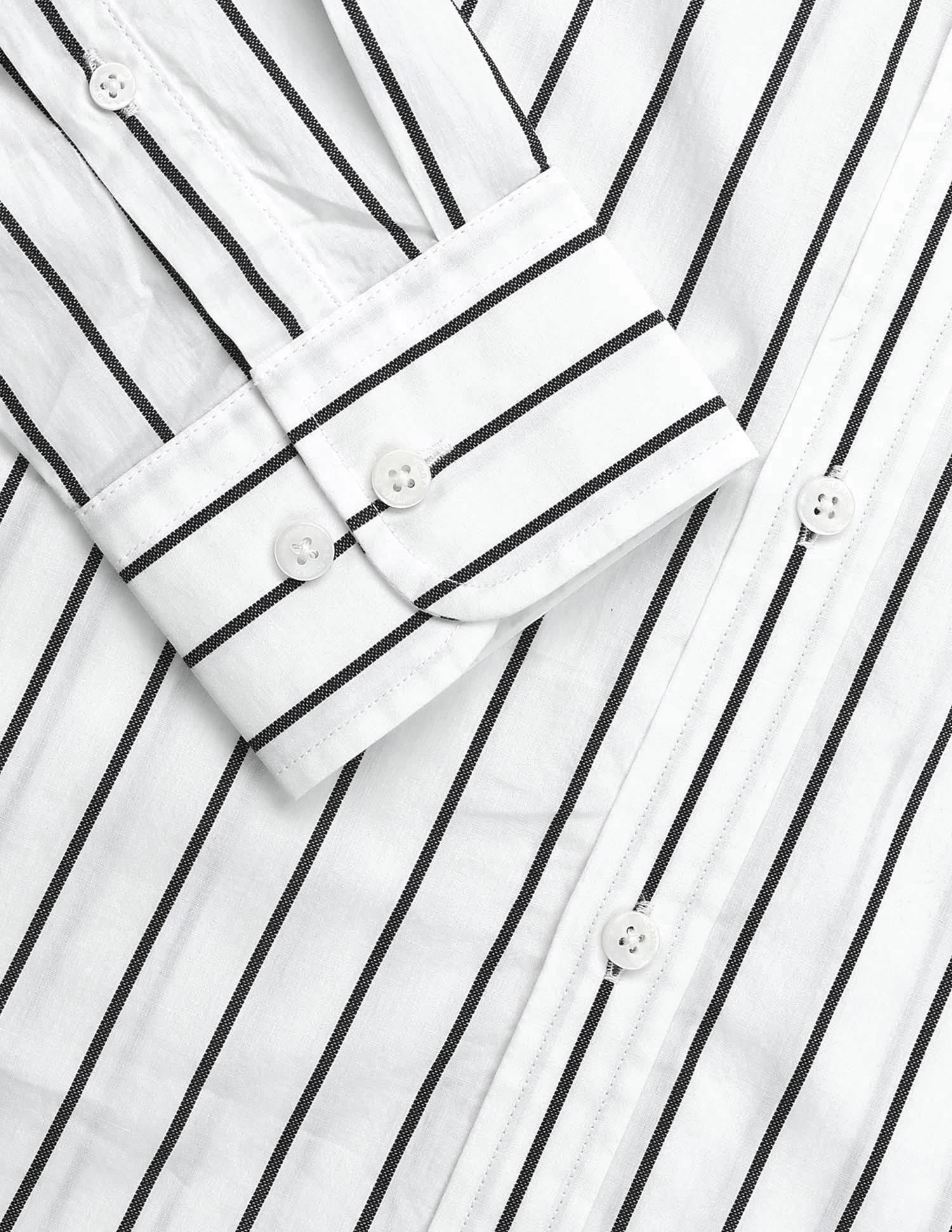 Vertical Striped Tailored Fit Shirt White - U.S. POLO ASSN. | Large