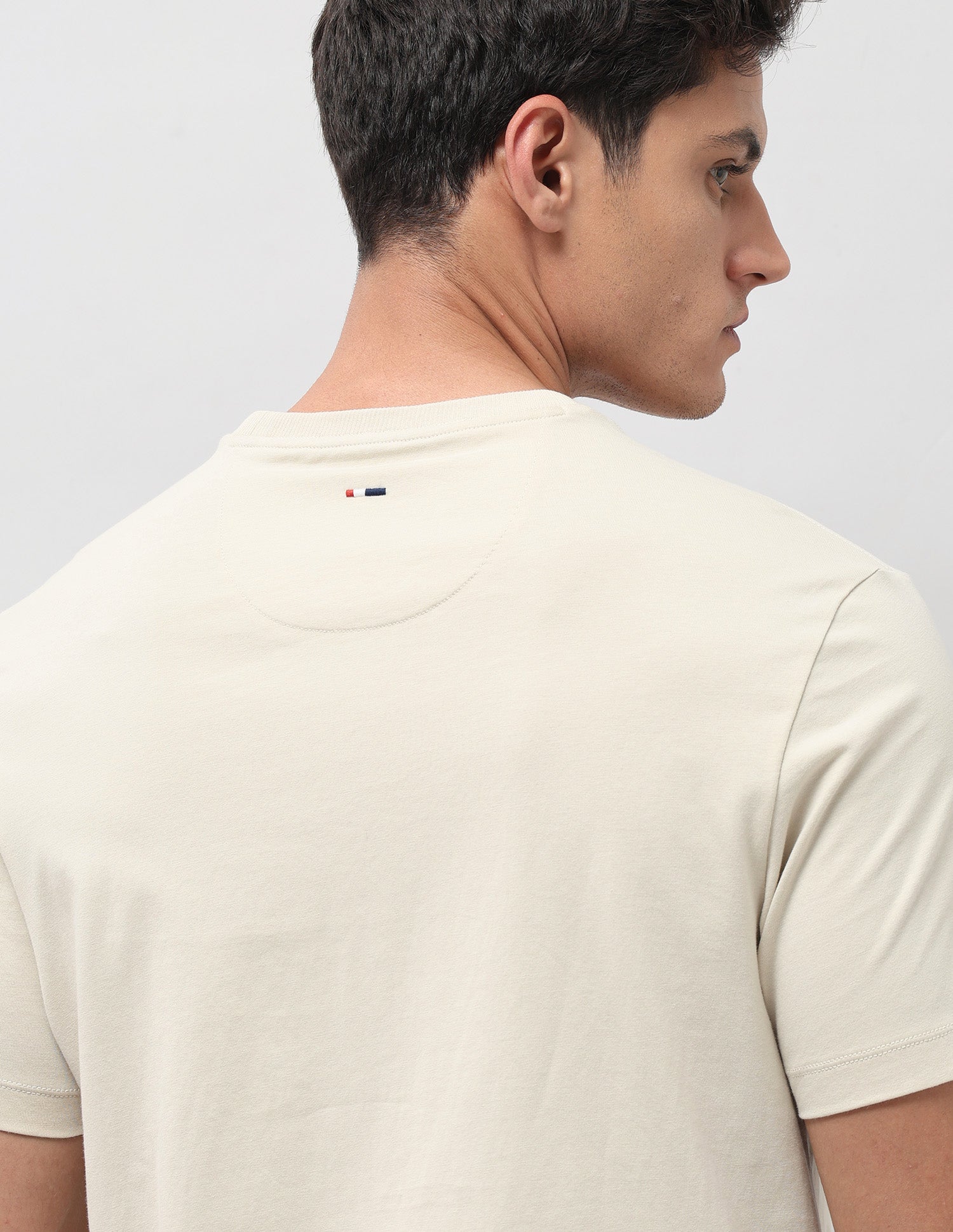 Graphic Brand Printed Slim Fit T-Shirt Beige - U.S. Polo Assn. India | Large