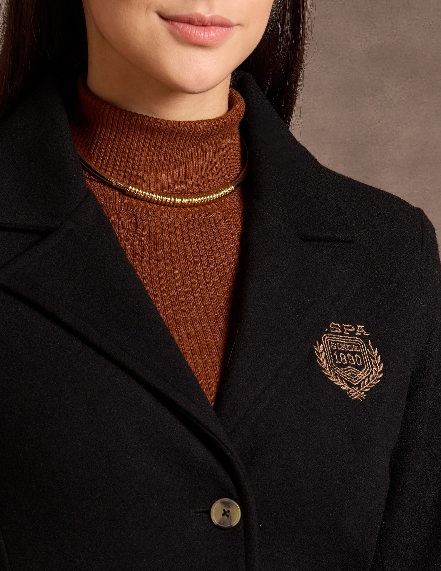 Shoulder Patch Long Line Jacket Black - U.S. POLO ASSN. | Large