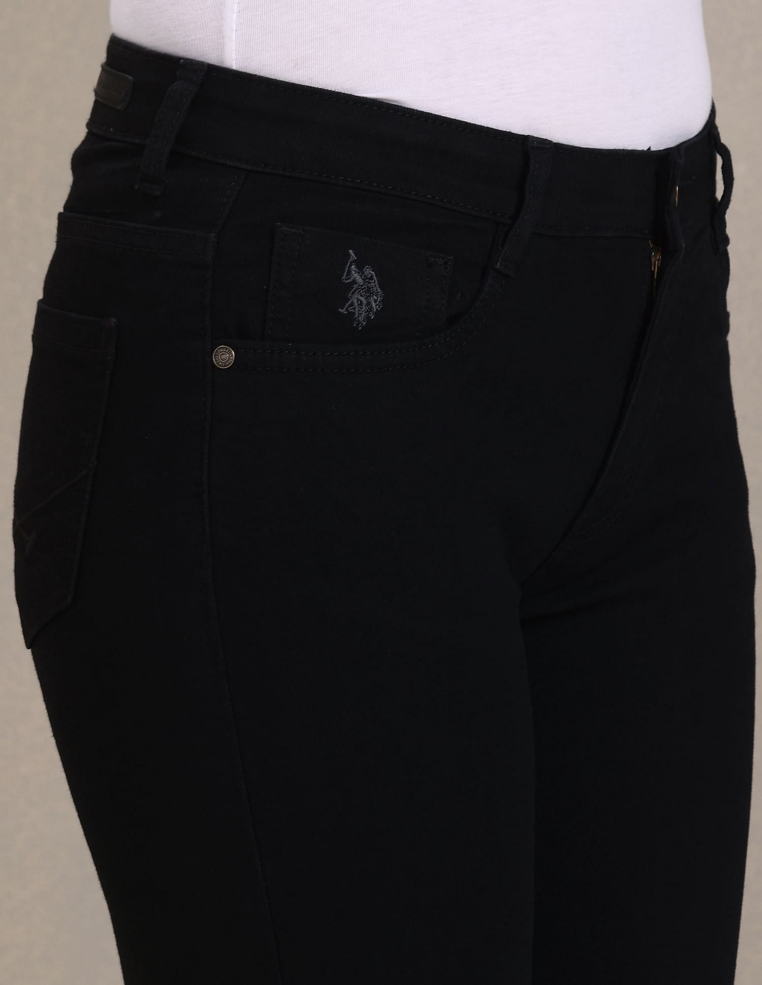 Twill Weave Straight Fit Jeans Black - U.S. POLO ASSN. | Large