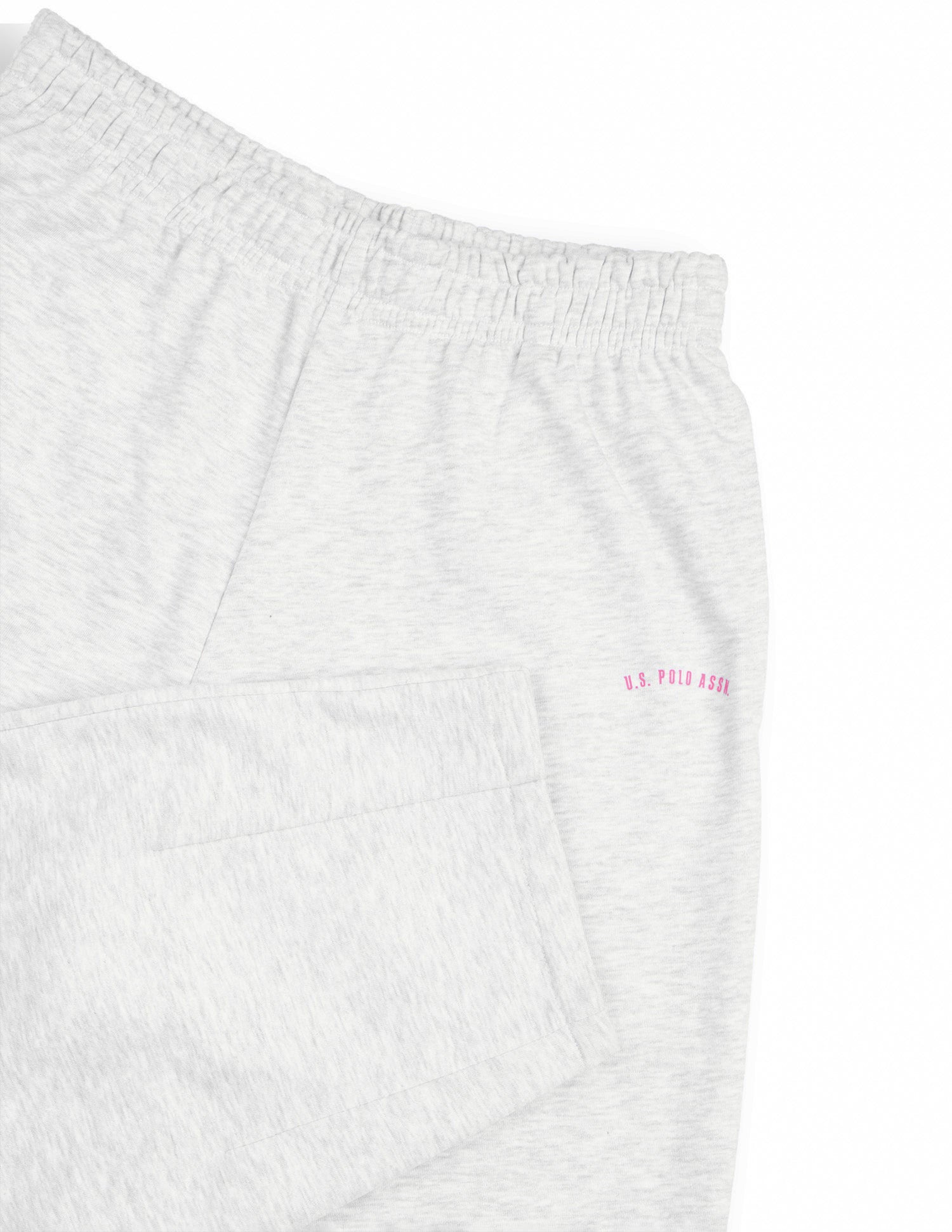 High Rise Barrel Fit Sweatpants Grey Melange - U.S. Polo Assn. India | Large