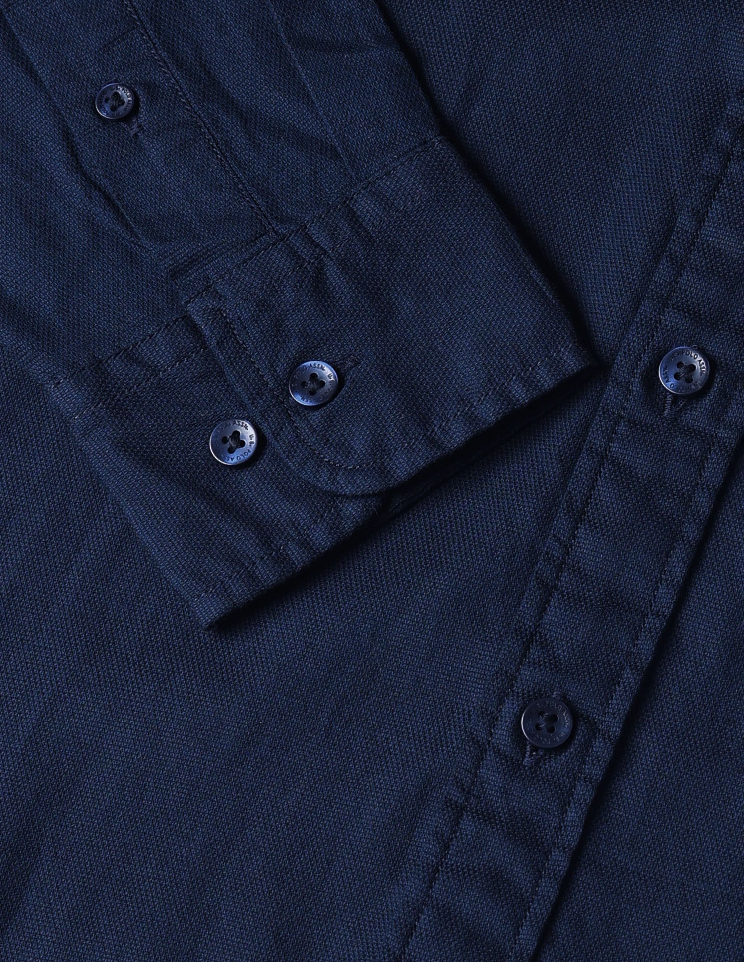 Dobby Tailored Fit Shirt Navy - U.S. POLO ASSN. | Large